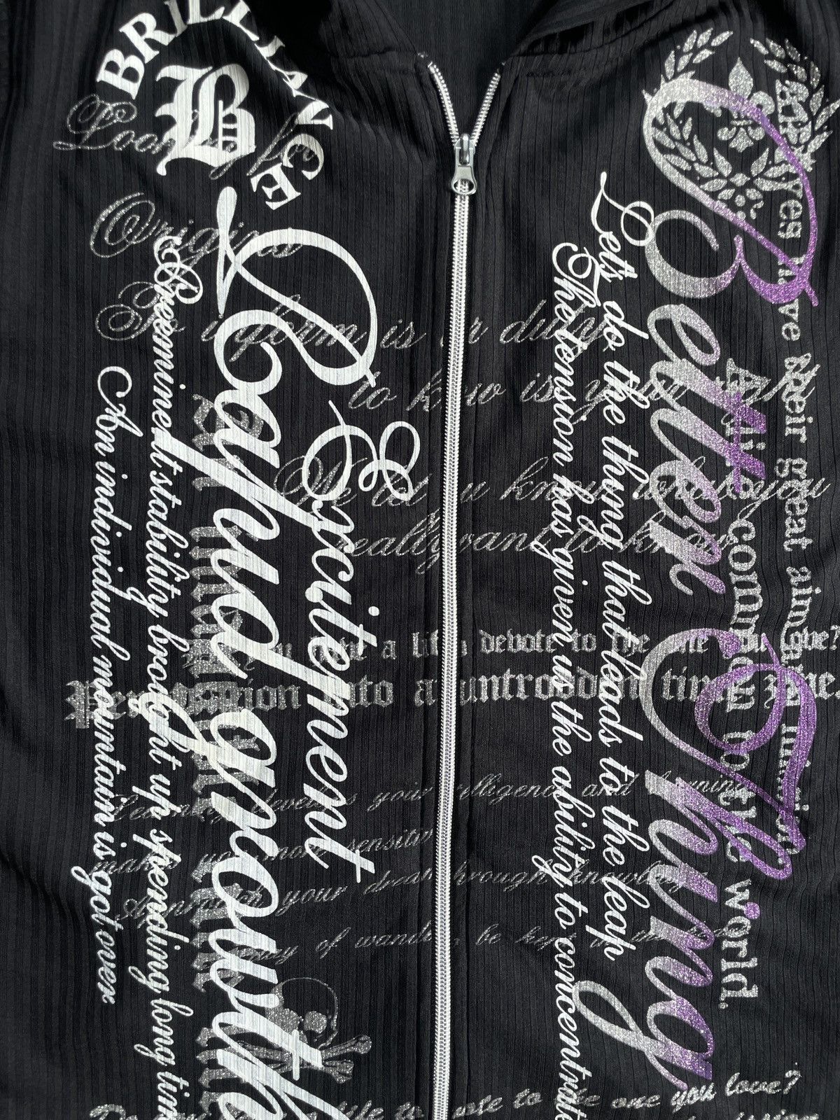 If Six Was Nine 2000s Japanese archive Vkei Glitter Poem Short Sleeve Hoodie Size US S / EU 44-46 / 1 - 7 Thumbnail