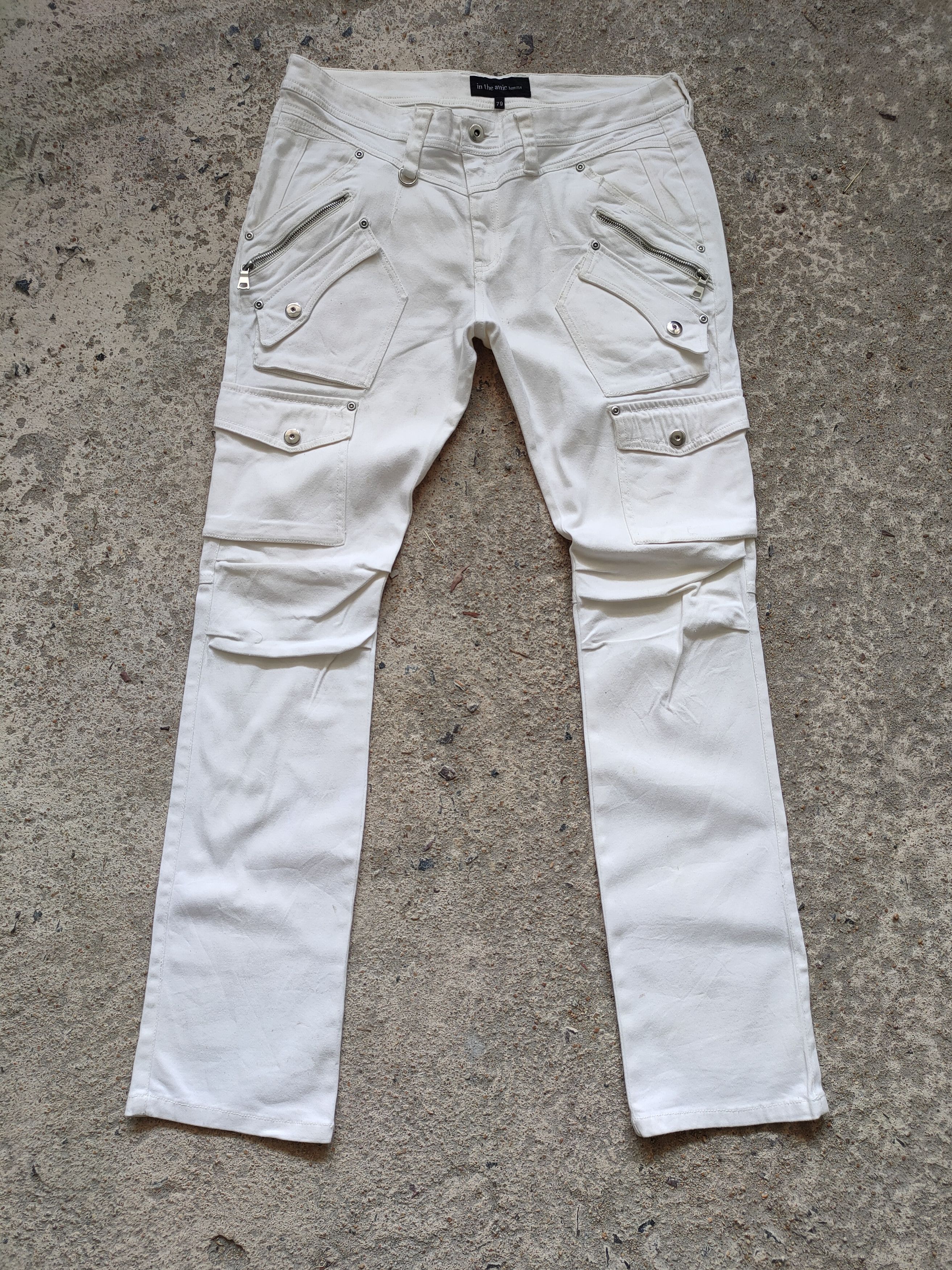 In The Attic × White's Boots IN THE ATTIC WHITE MULTIPOCKET CARGO PANTS Size US 32 / EU 48 - 1 Thumbnail