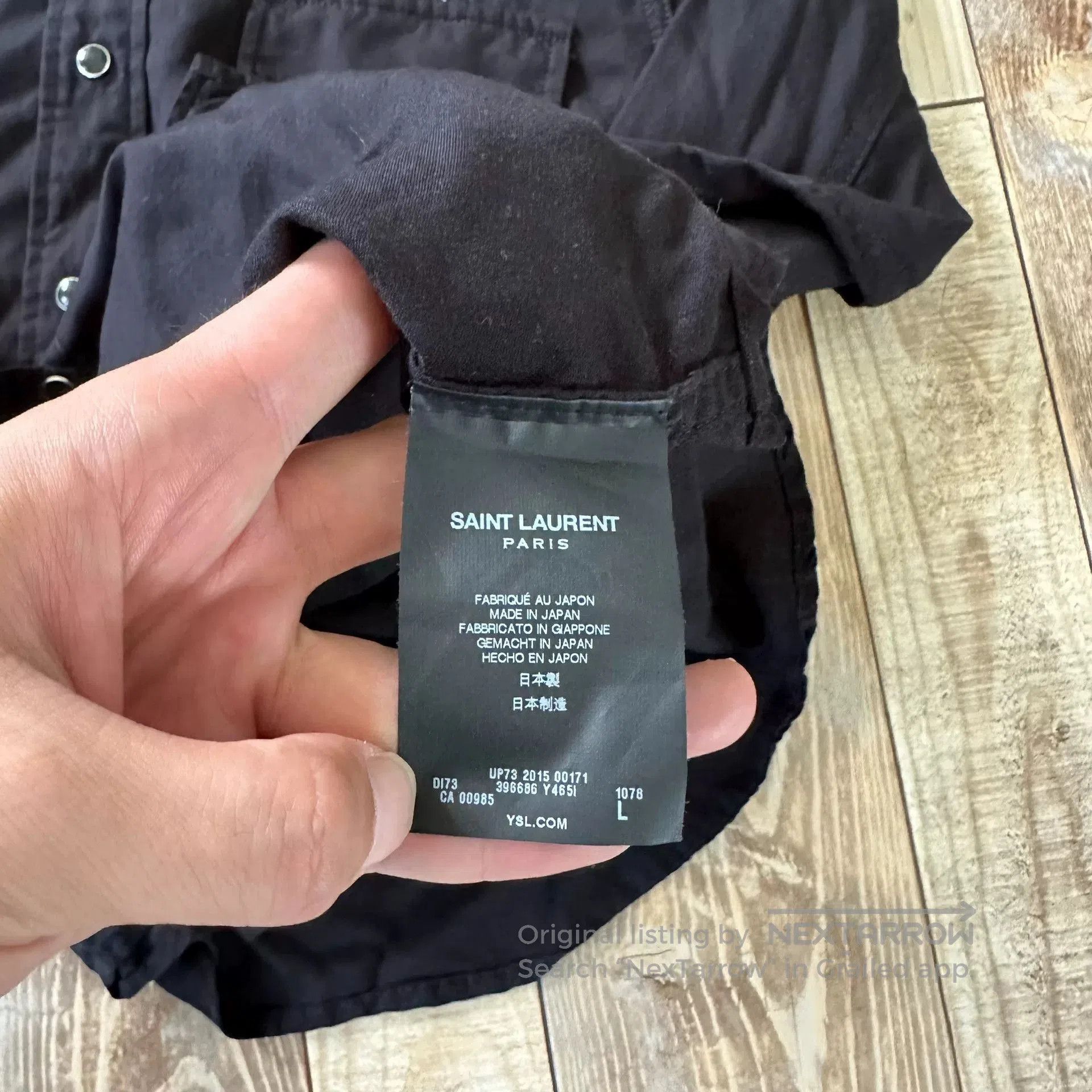 Saint Laurent Paris Saint Laurent YSL Gemstone Button Shirt. Size US M / EU 48-50 / 2 - 5 Thumbnail