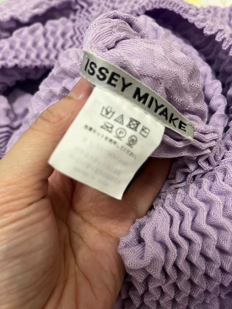 Issey Miyake Issey Miyake size:2 Purple pleated short-sleeved dress Size M / US 6-8 / IT 42-44 - 3 Thumbnail