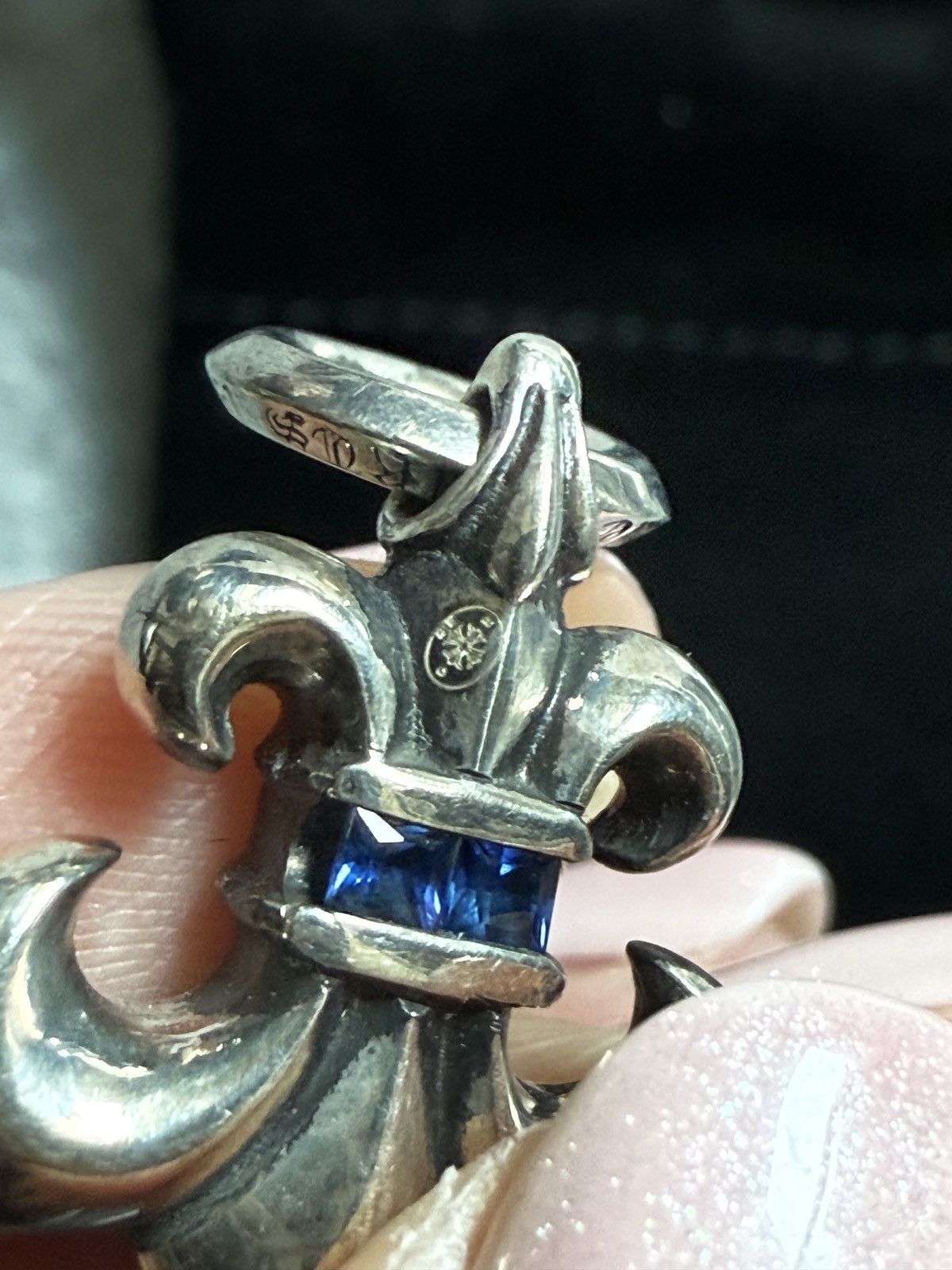 Chrome Hearts Chrome Hearts Fleur Charm with blue stone Size ONE SIZE - 7 Thumbnail