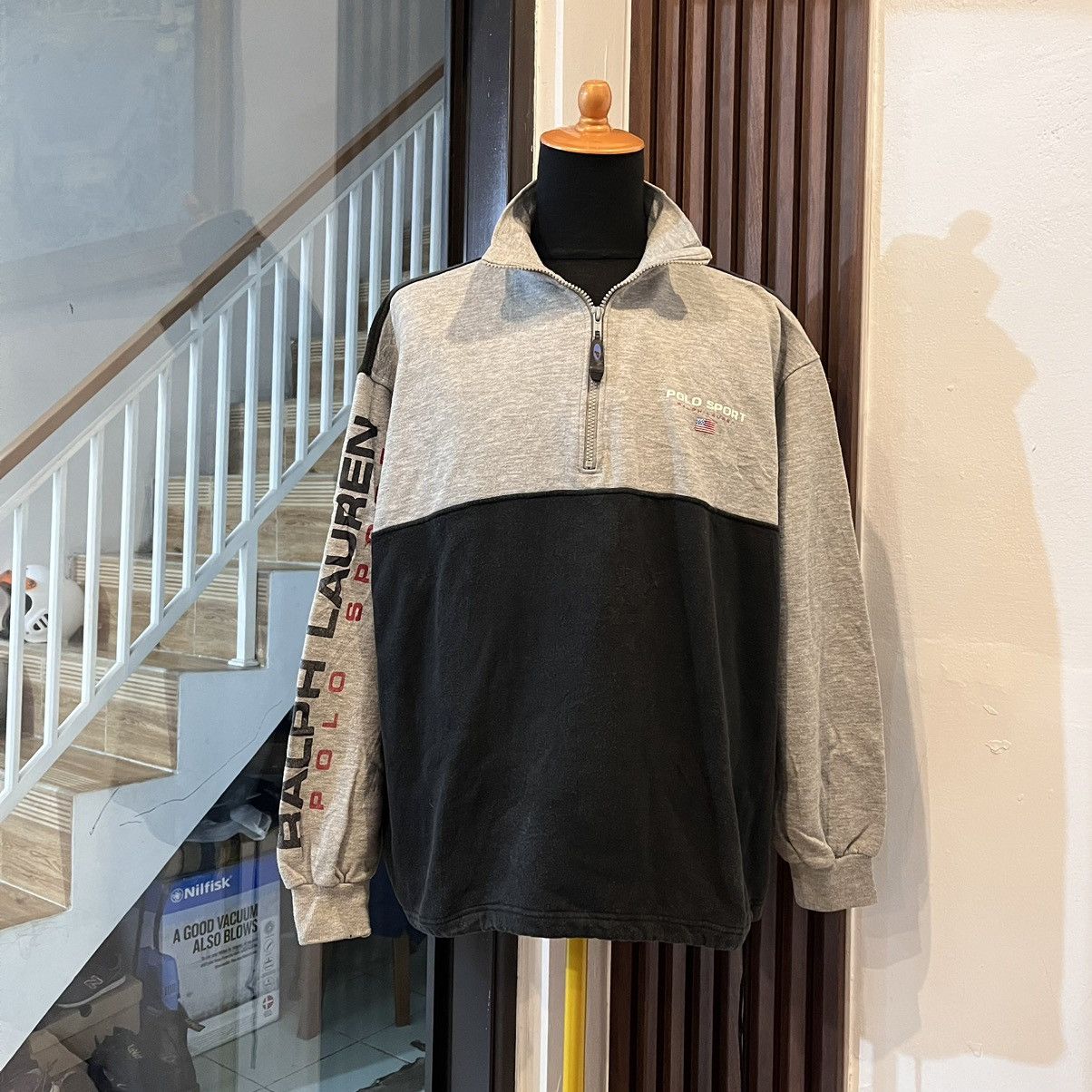 Polo Ralph Lauren 1990s Polo Sport Ralph Lauren Half Zipper Made In Usa Size US XL / EU 56 / 4 - 1 Thumbnail