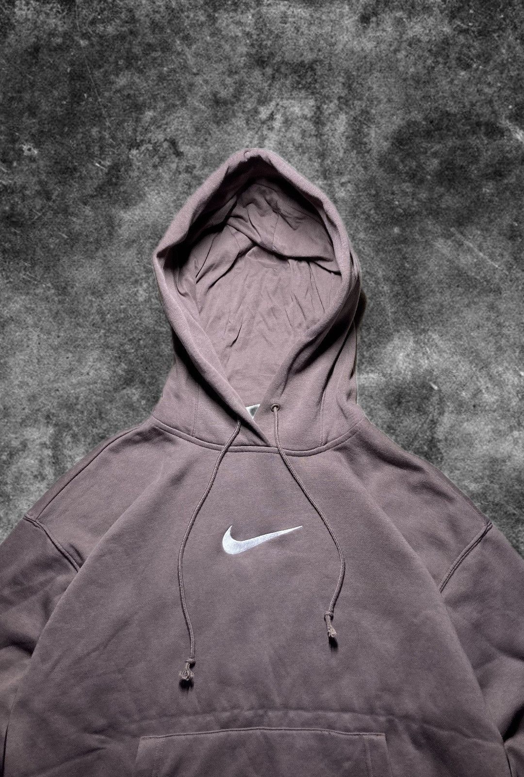 Nike × Vintage ⛩️ Nike Hoodie Center Logo Brown Vintage Y2K Baggy Oversize Size US M / EU 48-50 / 2 - 1 Thumbnail