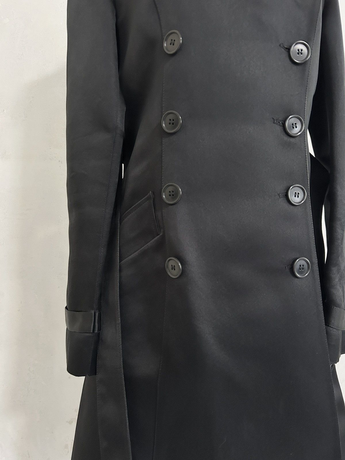 Helmut Lang A/W 2004 100% silk double breasted trench coat Size M / US 6-8 / IT 42-44 - 6 Thumbnail