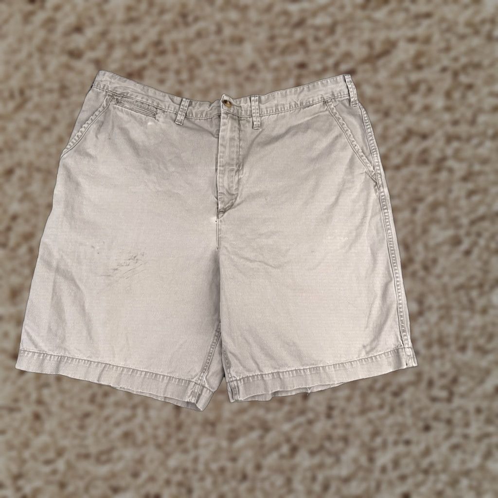 Polo Ralph Lauren Polo Ralph Lauren Chino Shorts Mens 40 Gray Cotton Blend Casual Travel 9" Inseam Size US L / EU 52-54 / 3 - 1 Thumbnail
