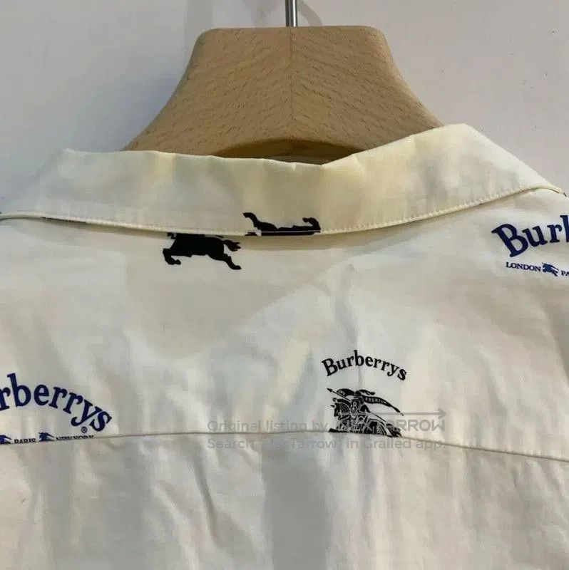 Burberry Burberry White Cotton Blend Long Sleeve Shirt. Size US S / EU 44-46 / 1 - 7 Thumbnail