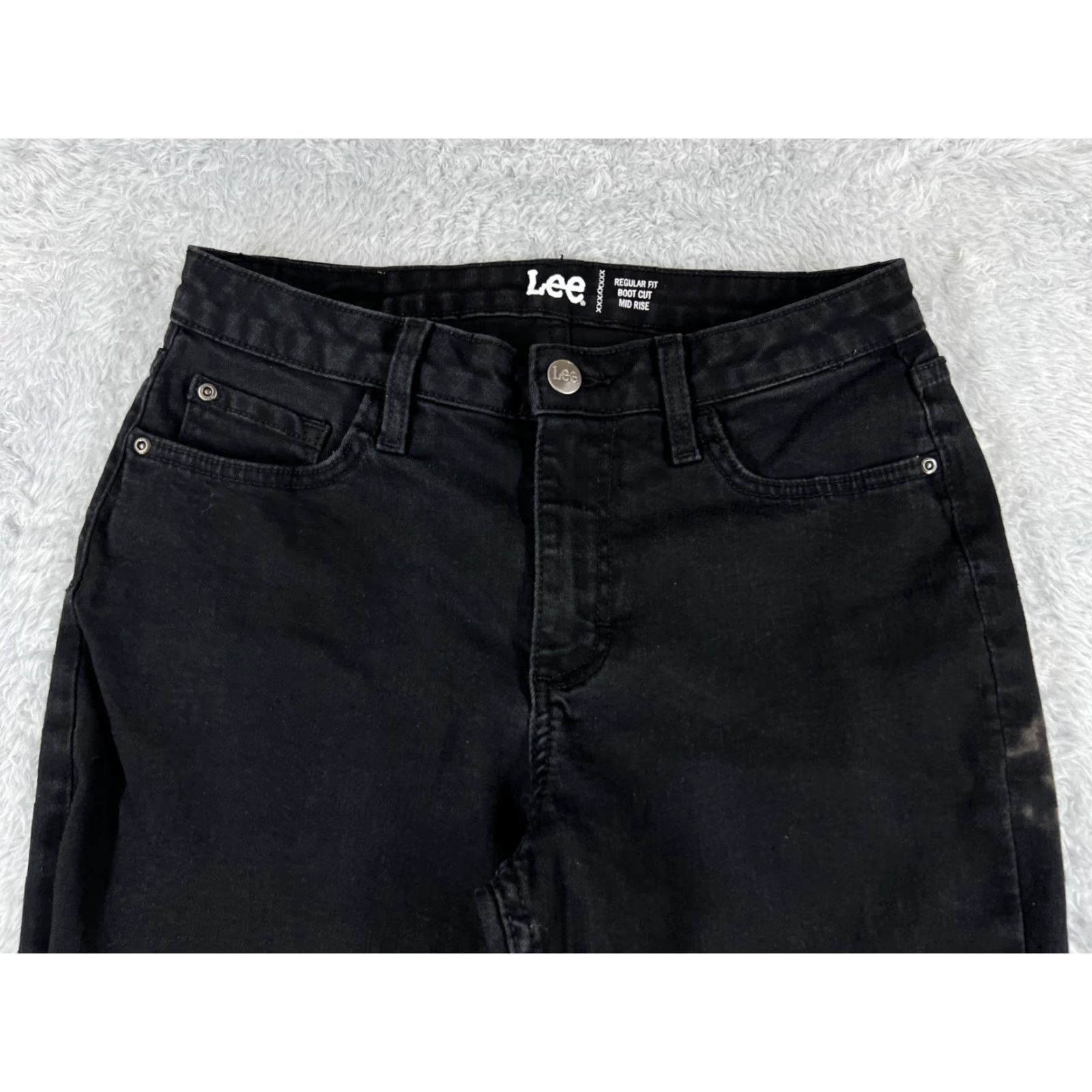 Lee Lee Jeans Womens 8 Black Denim Bootcut Western Mid Cotton Blend Size 30" / US 8 / IT 44 - 4 Thumbnail