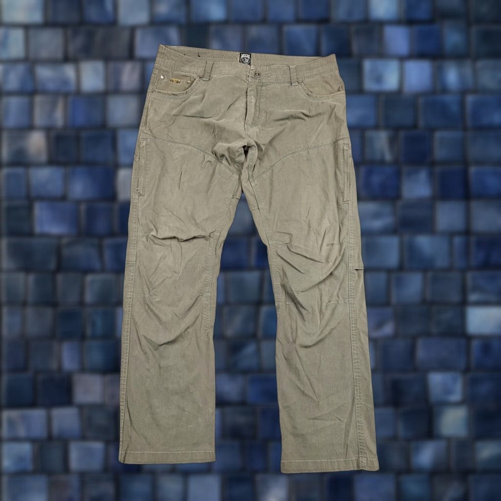 Vintage Kuhl Pants Mens 38x32 Brown Canvas Vented Crotch Knee Cargo Hiking Workwear Size US 38 / EU 54 - 1 Thumbnail