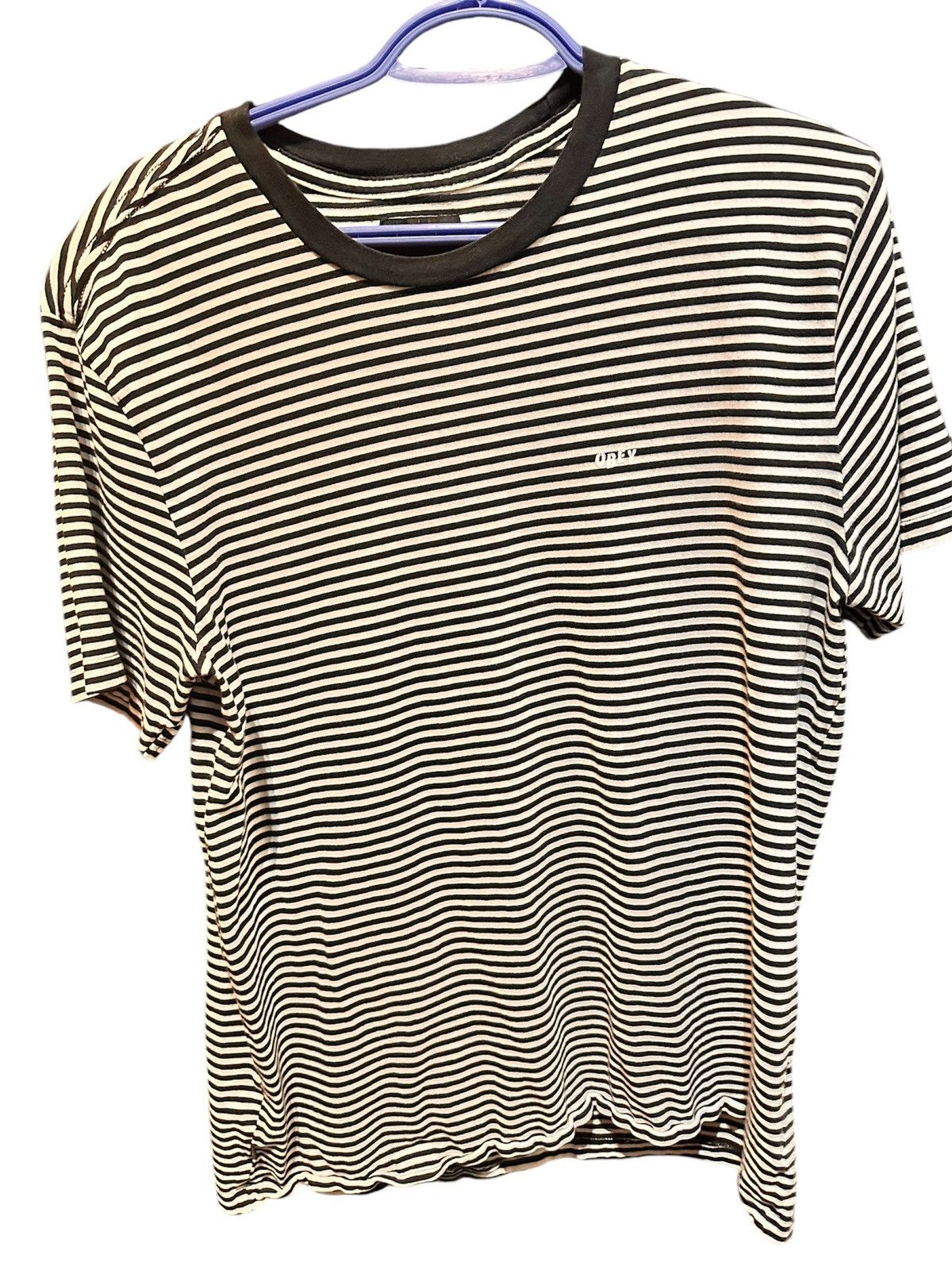 Obey × Vintage Vintage Striped Obey Tee Size US M / EU 48-50 / 2 - 1 Thumbnail