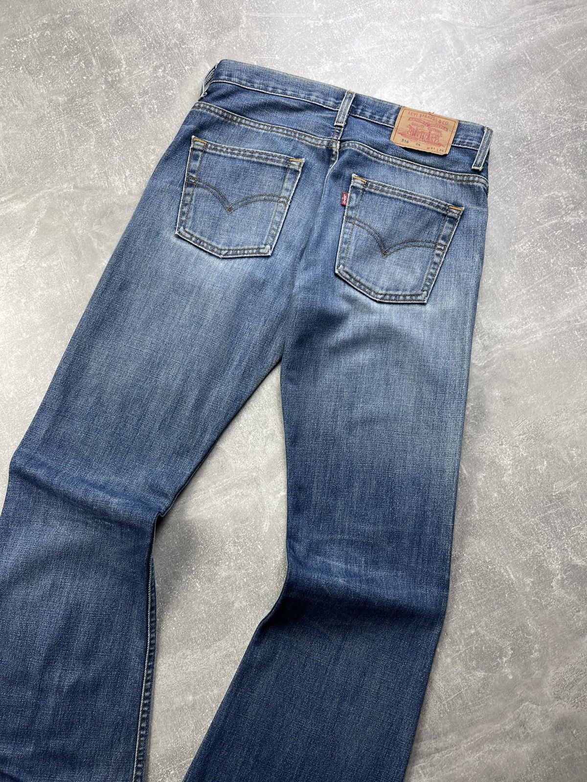 Levi's × Vintage Levi’s 516 Archives Blue Navy Flared Boot Cut Jeans Size US 32 / EU 48 - 3 Thumbnail