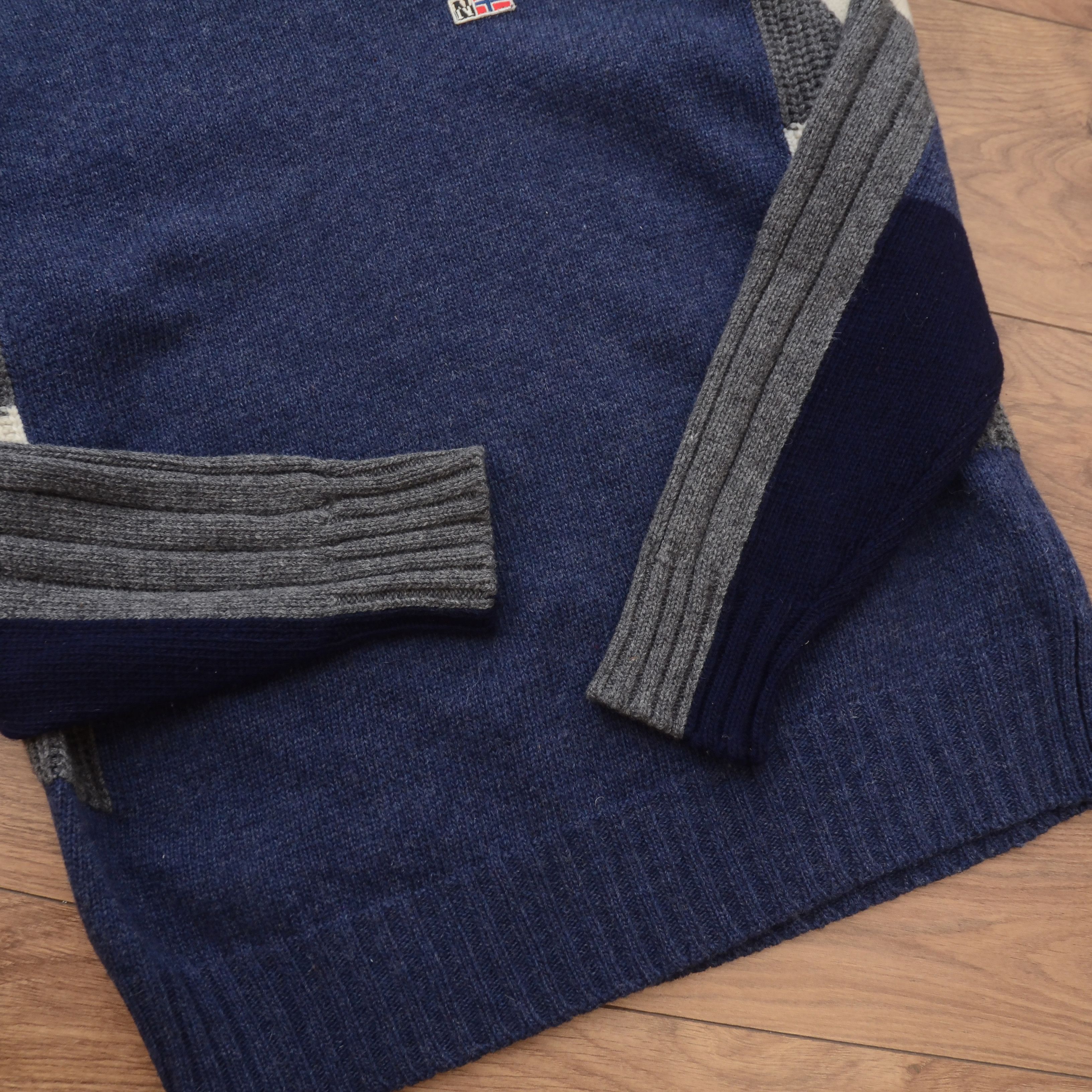Napapijri Vntg Napapijri Sweater Wool Flags Trans Atlantic Expedition Size US L / EU 52-54 / 3 - 10 Thumbnail