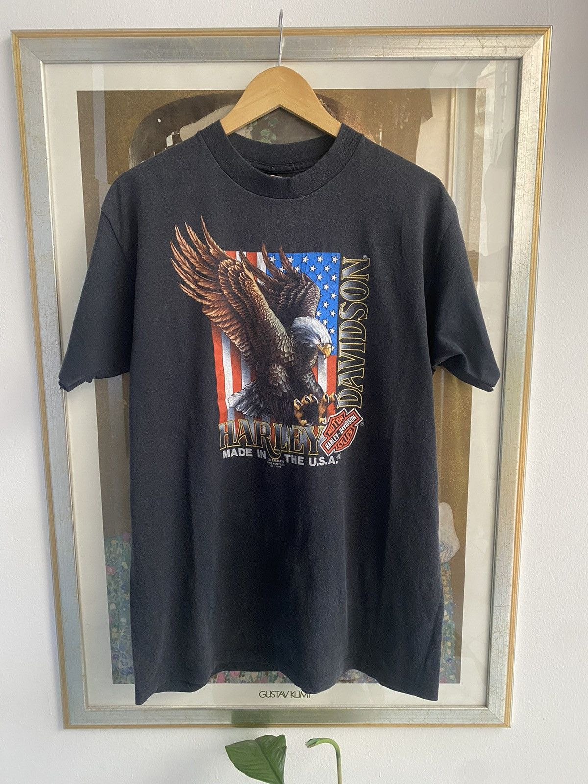 Harley Davidson × Vintage Harley Davidson 1991 3D Emblem t shirt