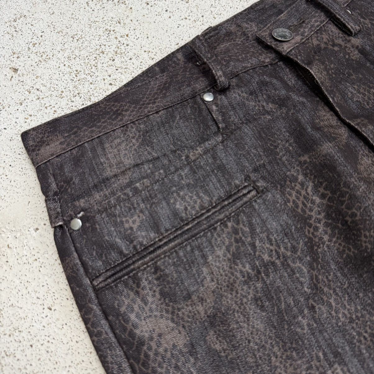 semanticdesign Wide Flare Y2K Semantic Design Snakeskin Tornado Style Pants Size US 30 / EU 46 - 8 Thumbnail
