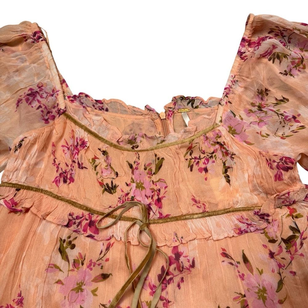 Free People NWT New $148 Free People Marney Mini Peach Combo Dress Size Size S / US 4 / IT 40 - 5 Thumbnail