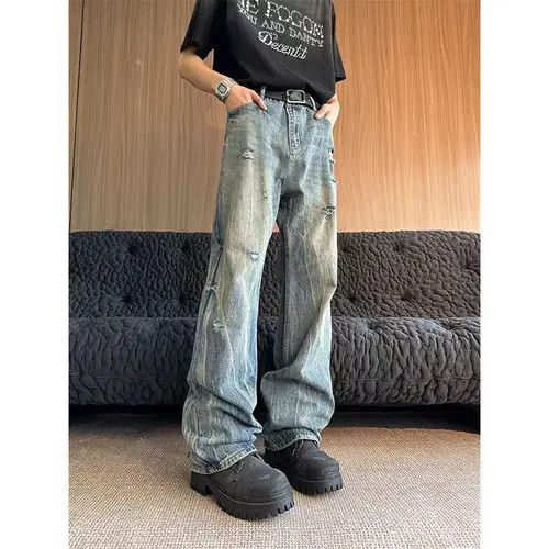 VIBE Washed Street Hip Hop Y2K Micro Flare Jeans Size US 34 / EU 50 - 1 Thumbnail