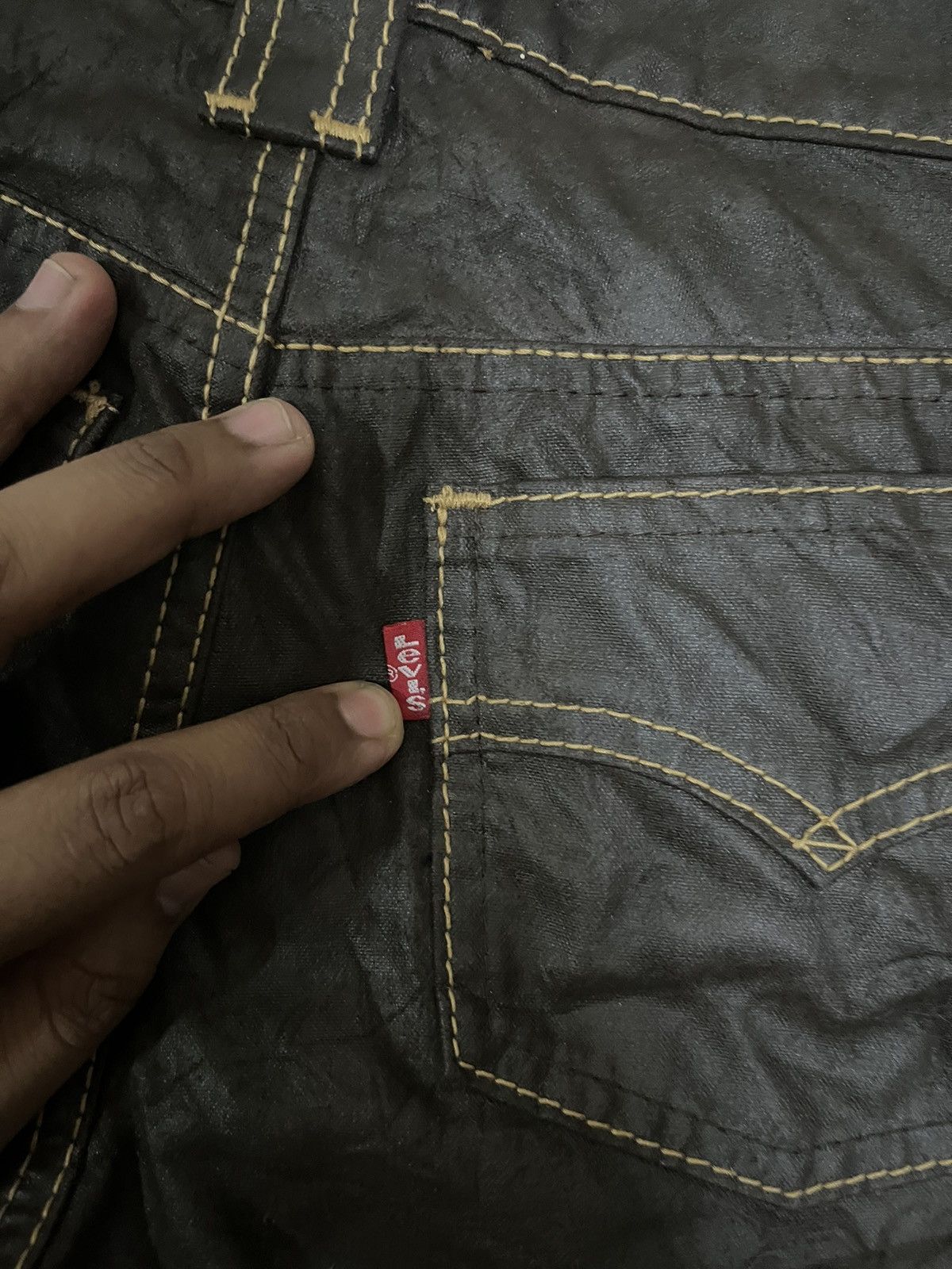 LVC × Levi's × Levi's Vintage Clothing Vintage Levi’s 70’s Flare Leather Style Jeans Size 27" / US 4 / IT 40 - 8 Thumbnail
