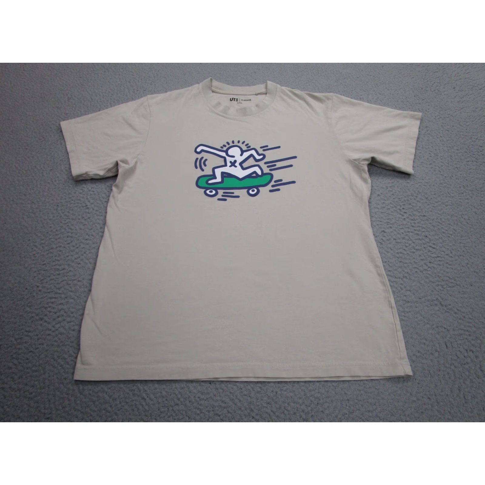 Uniqlo Uniqlo Keith Haring Shirt Mens Large Beige Graphic Tee UT Crew Neck Short Sleeve Vintage N/A Size US L / EU 52-54 / 3 - 2 Thumbnail