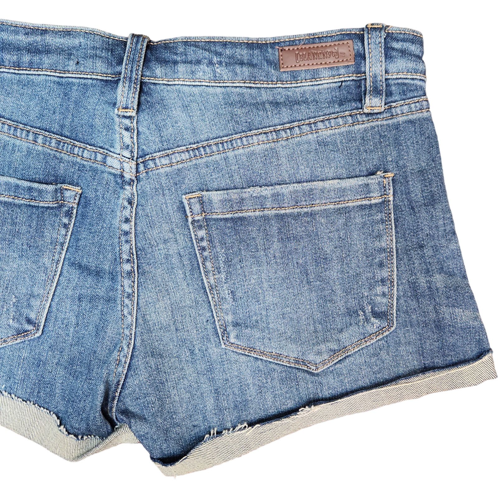 BLANKNYC Blank NYC Fulton Shorts Womens Denim Destroyed Roll Up 25 Size 25" / US 0 / IT 36 - 5 Thumbnail