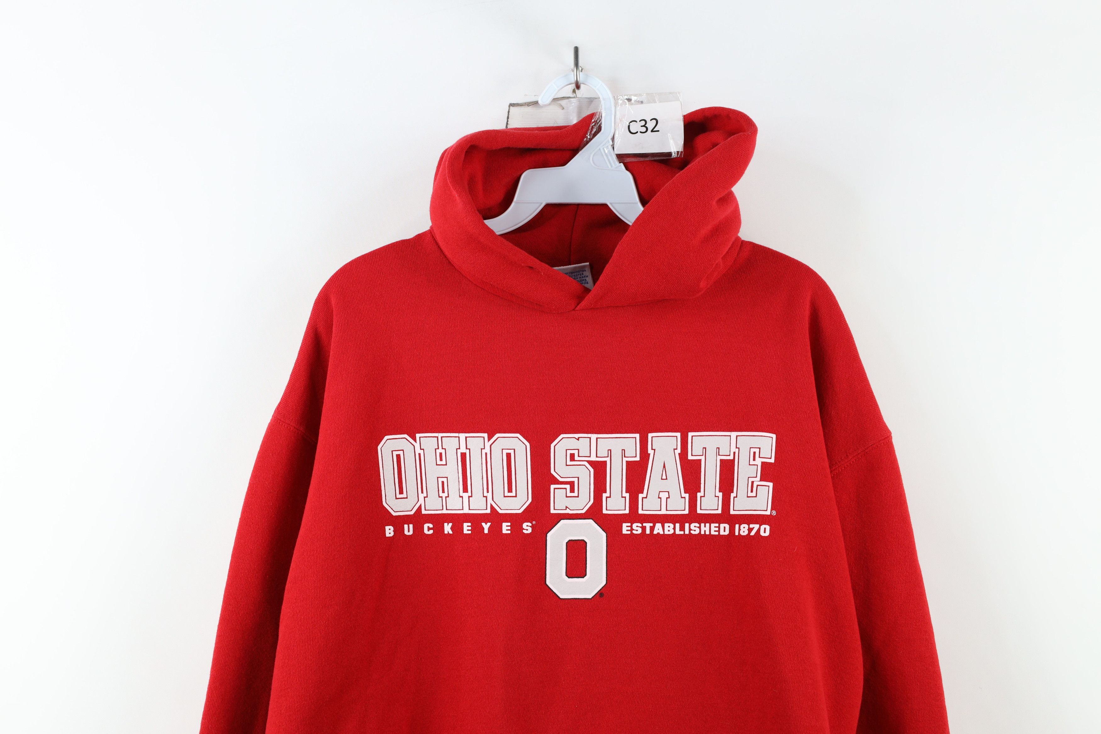 Russell Athletic × Vintage Vintage 90s Russell Athletic Ohio State University Hoodie Size US L / EU 52-54 / 3 - 2 Thumbnail