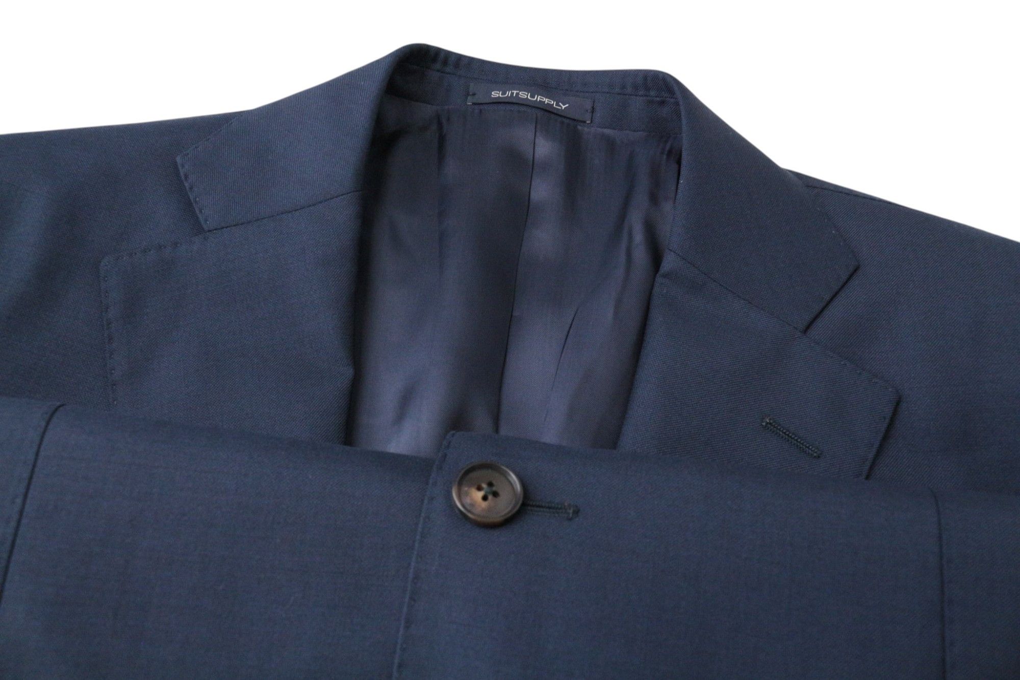 Suitsupply LA SPALLA UK42R Blue Wool 2 Piece Suit 67985 Size 42R - 6 Thumbnail