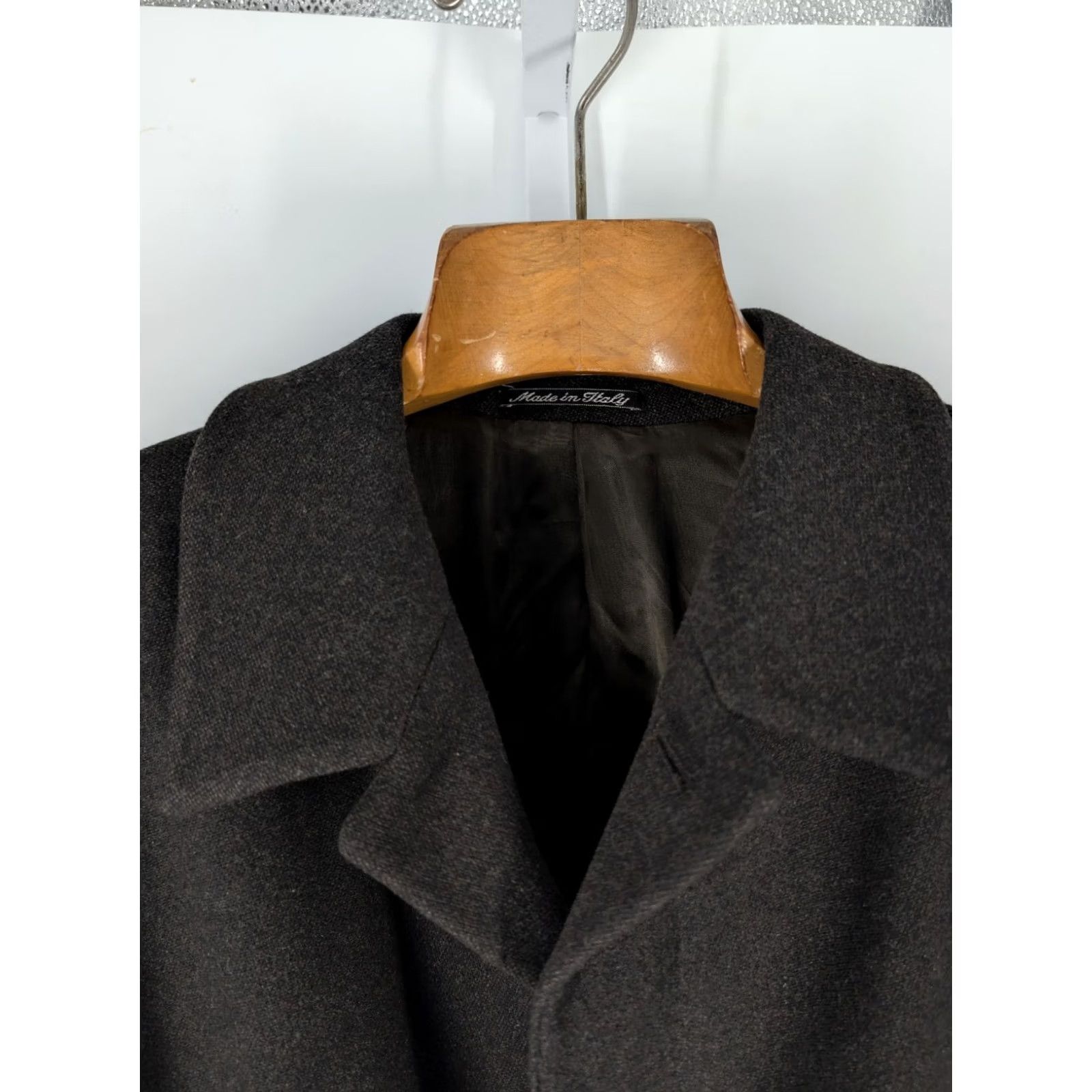 Calvin Klein VINTAGE Calvin Klein Collection Overcoat Mens 46R Long Wool Blend Espresso Brown 90s Runway Archival Mint Size US S / EU 44-46 / 1 - 7 Thumbnail