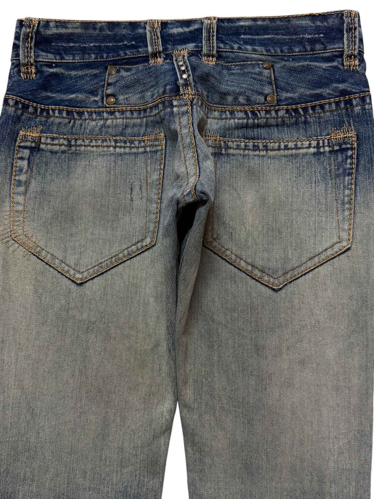 Tornado Mart Vintage 90s Japan Lagust Faded Wash Honeycomb Distressed Size US 31 - 4 Thumbnail