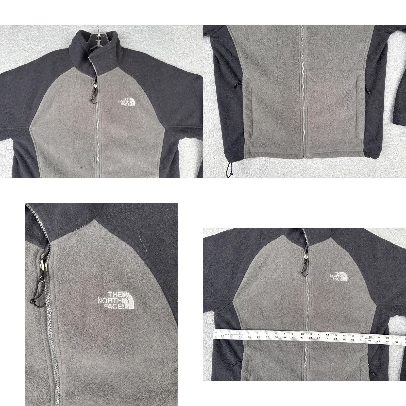 The North Face The North Face Jacket Mens Medium Gray Black Fleece Full Zip Embroidered Logo Size US M / EU 48-50 / 2 - 8 Thumbnail