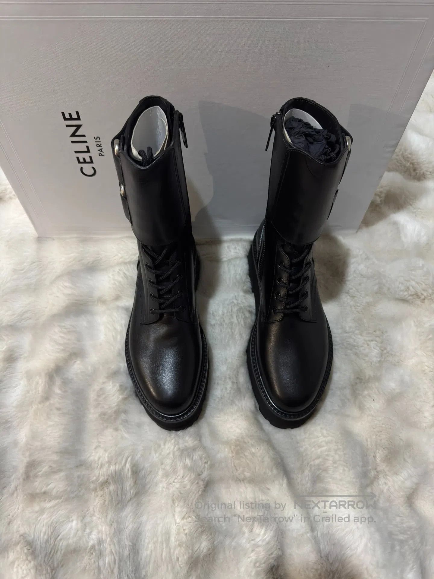 Celine CELINE Buckle Thick-soled Tall Martin Boots| Size US 9.5 / IT 39.5 - 6 Thumbnail