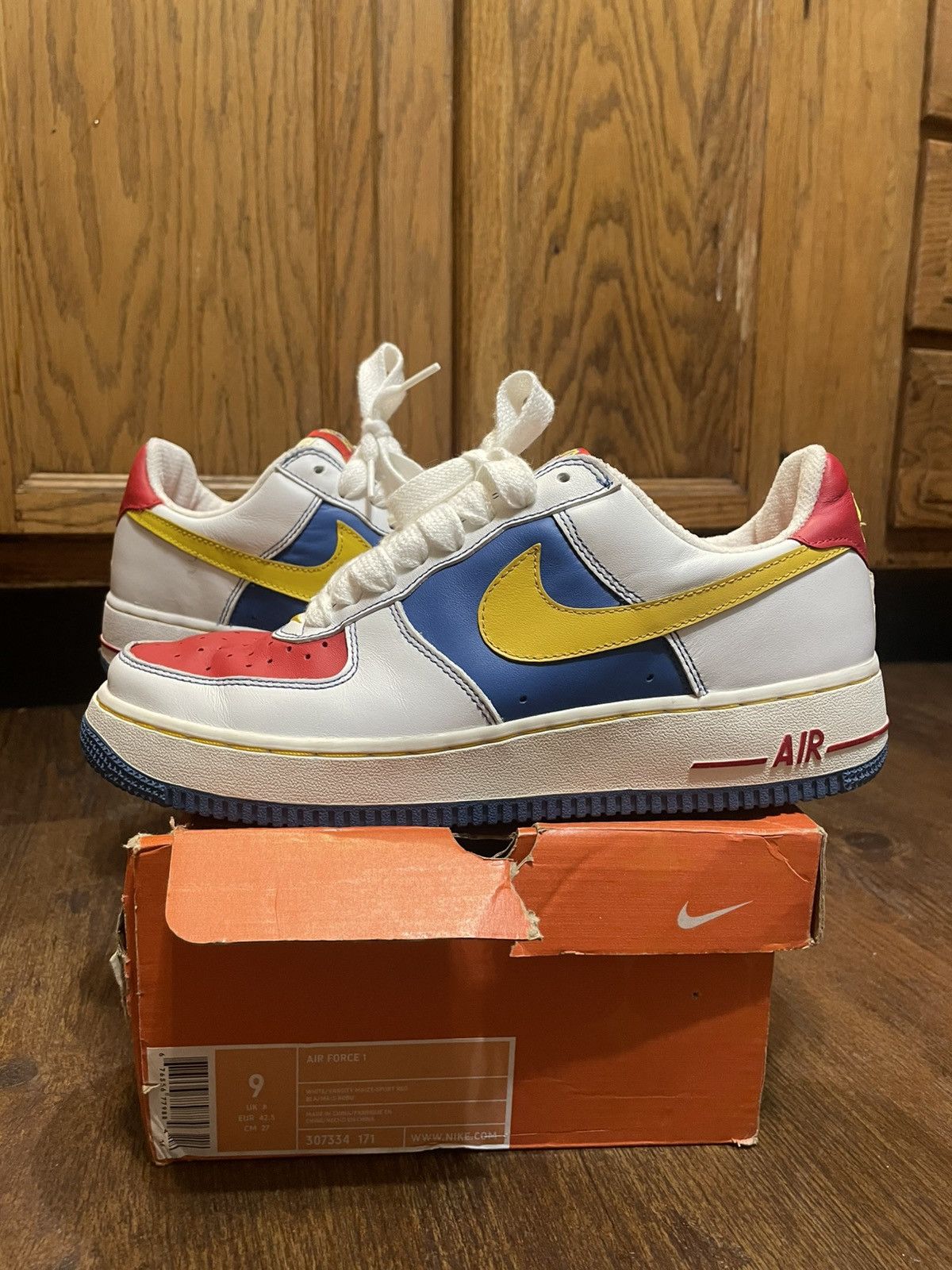 Nike × Vintage Nike Air Force 1 Remix Da Kickz 2004 Red Blue Yellow Size US 9 / EU 42 - 1 Thumbnail