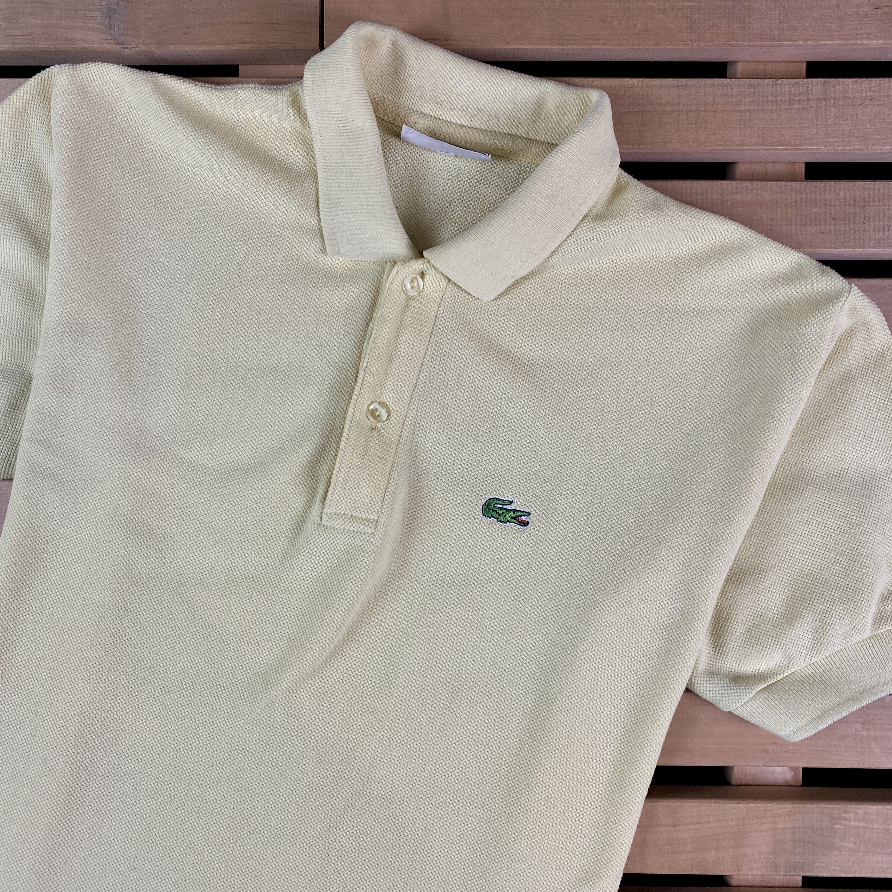 Lacoste × Vintage Men’s Polo T-Shirt Lacoste Chemise Vintage Size S-M Yellow Size US S / EU 44-46 / 1 - 2 Thumbnail
