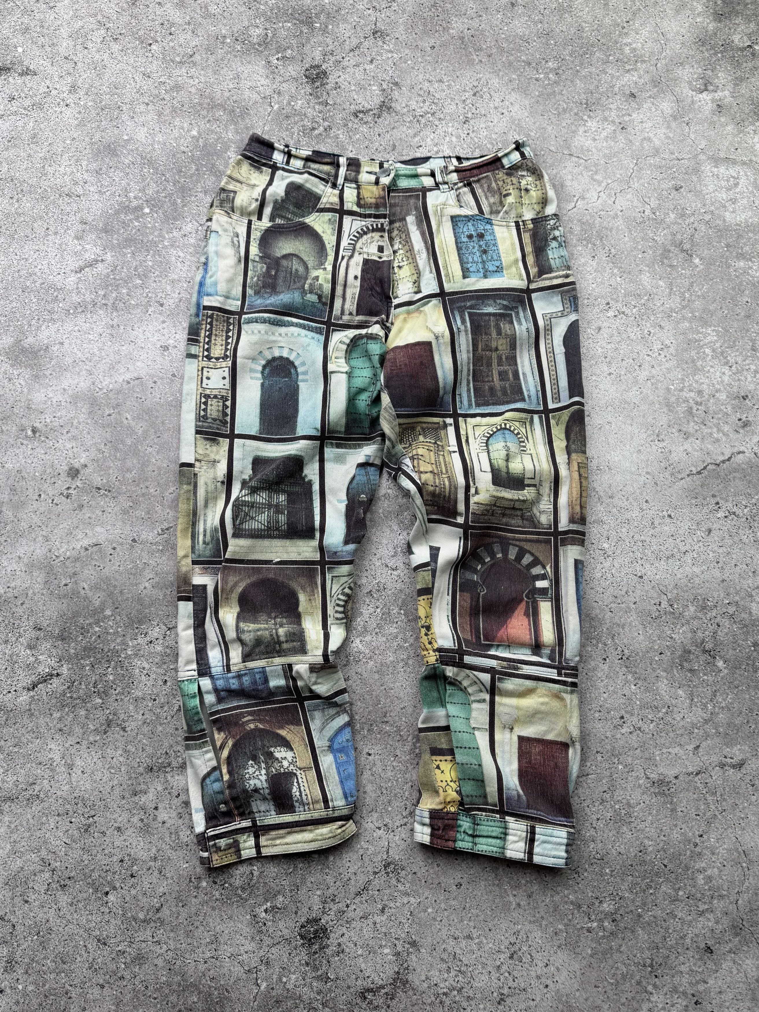 Vintage Vintage Printed Cropped Pants C552(V521) Size 25" / US 0 / IT 36 - 1 Thumbnail