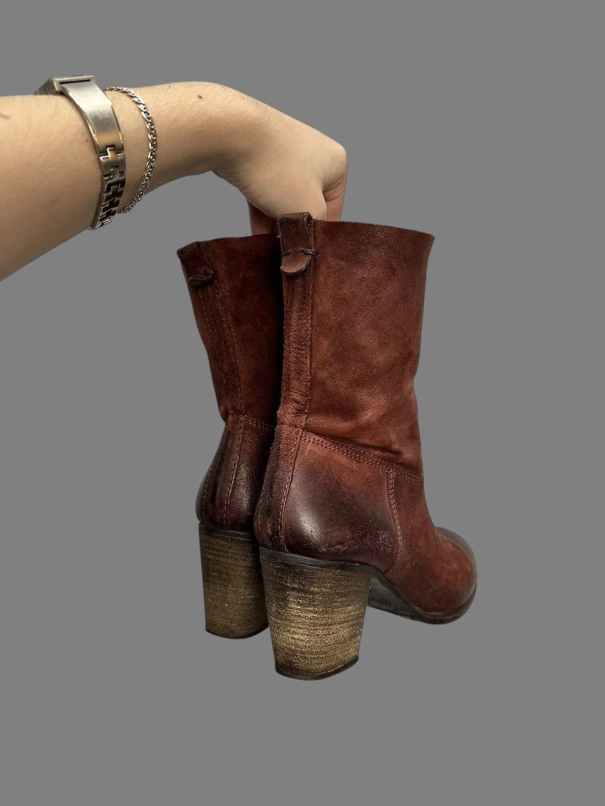 A.S.98 Rare Leather Boots Japan LGB Hight Vintage Rick owens style Size US 7 / IT 37 - 11 Thumbnail