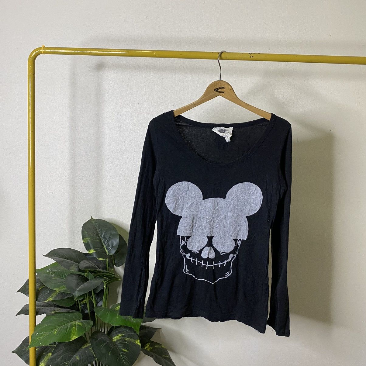 If Six Was Nine Mickey Mouse Skulls Japan Cyber Gothic Punk LGB Grunge LS Size S / US 4 / IT 40 - 1 Thumbnail