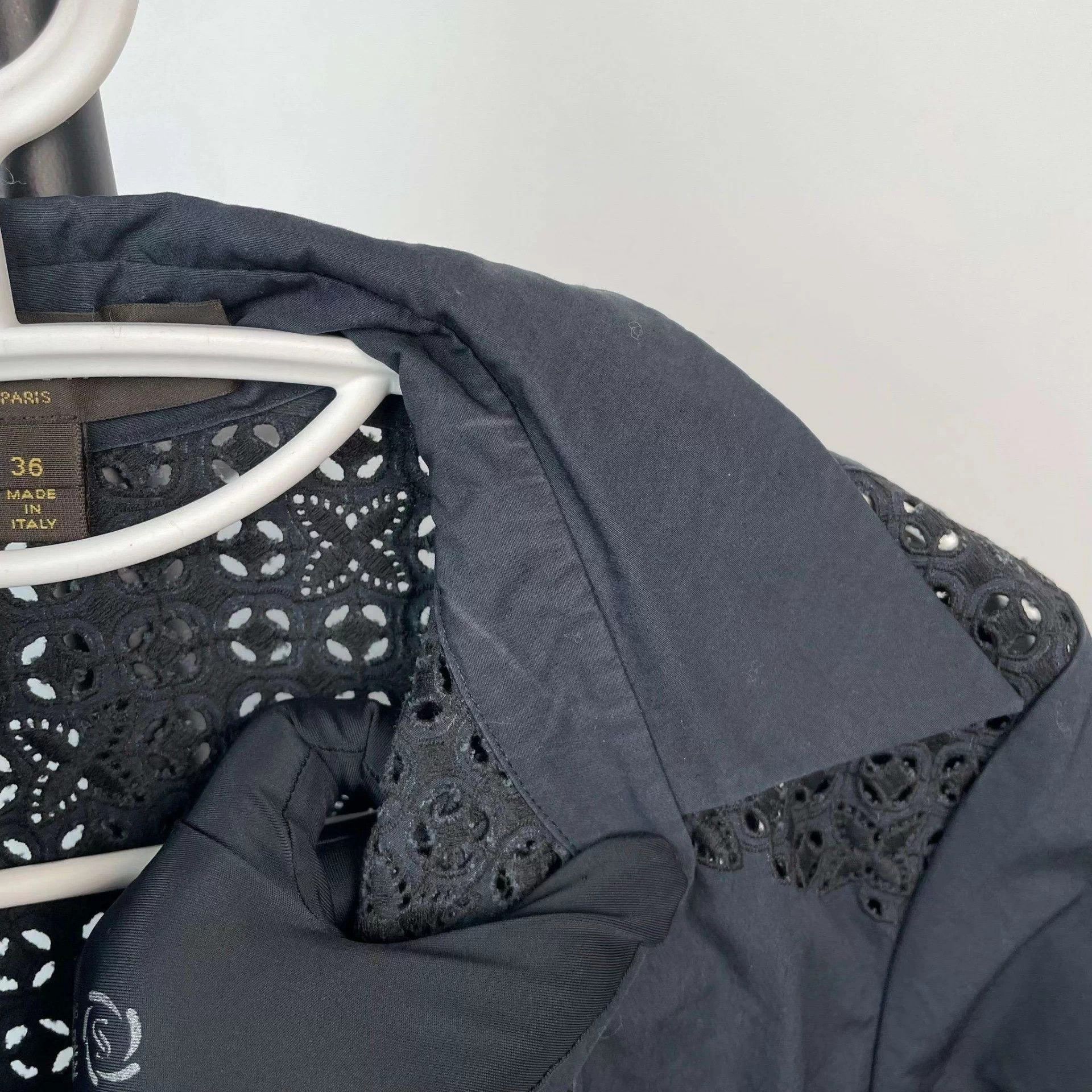 Louis Vuitton LV cutout embroidery navy dress 36 Size XS / US 0-2 / IT 36-38 - 8 Thumbnail