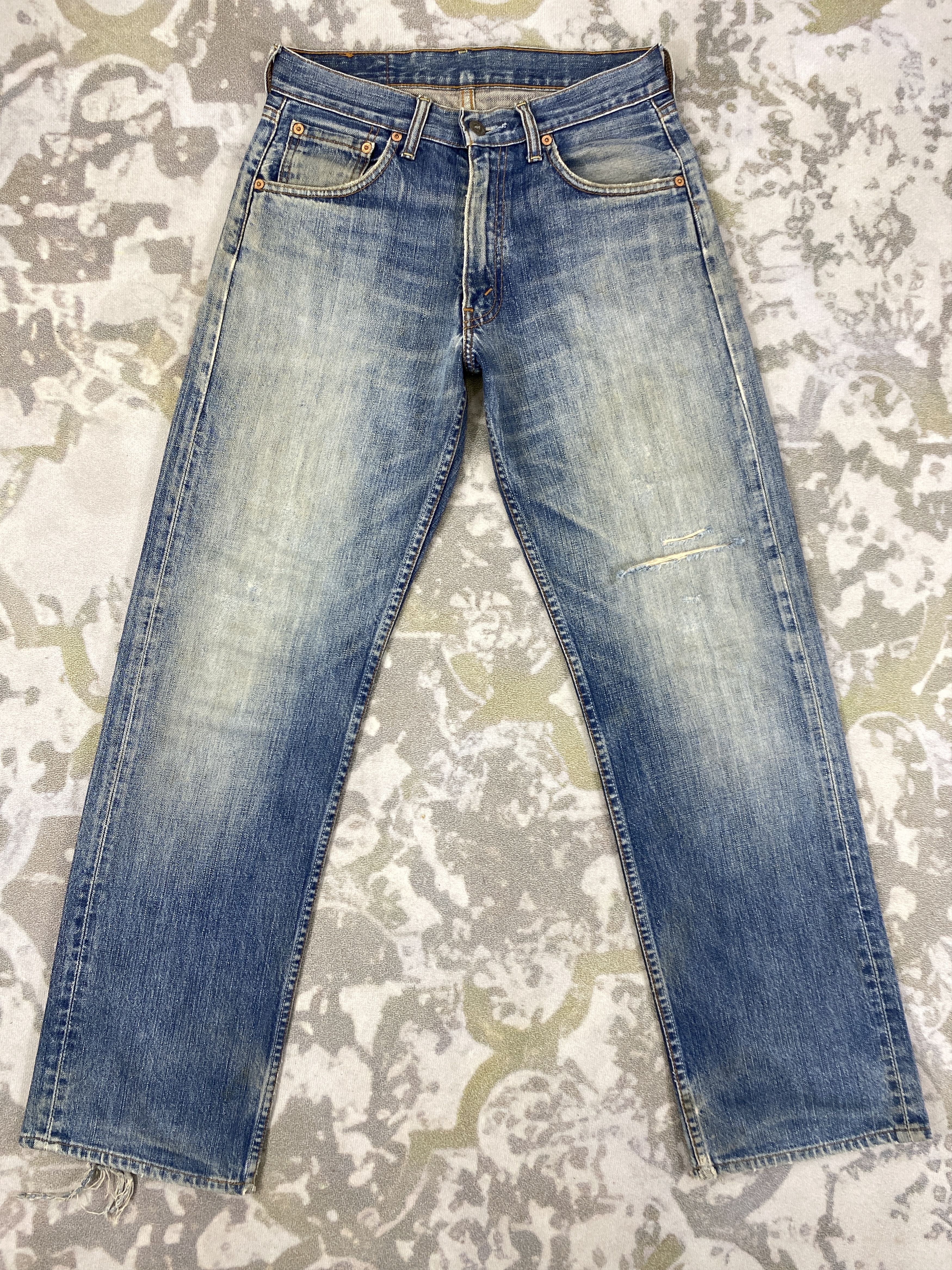 image of Distressed Denim x Hype Distressed Blue Vintage Levi's 503 28X31 Denim -Jn1392 in Blue Distressed