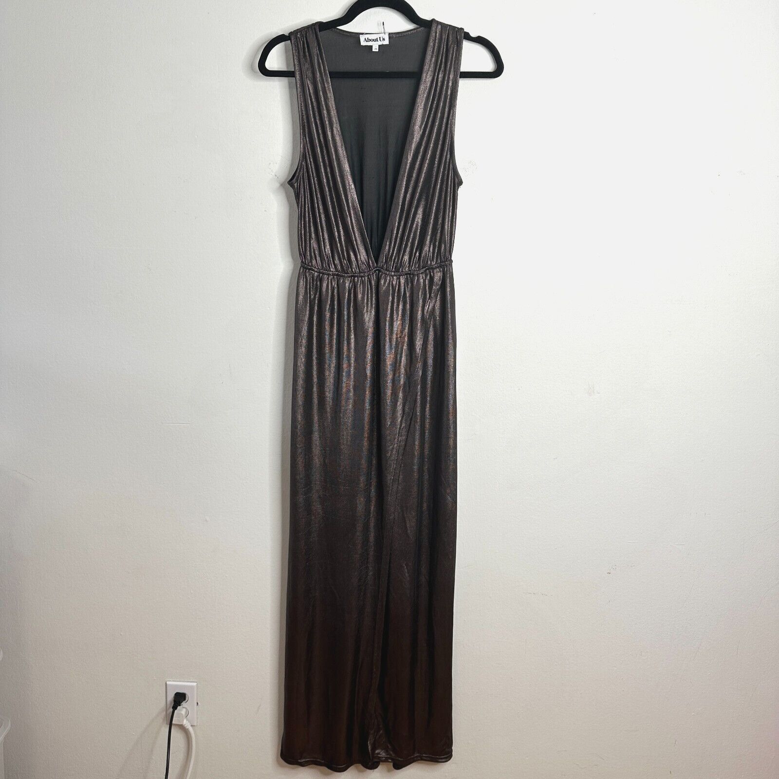 Other About Us Meredith Plunge Maxi Deep V Sleeveless Metallic S Size S / US 4 / IT 40 - 1 Thumbnail