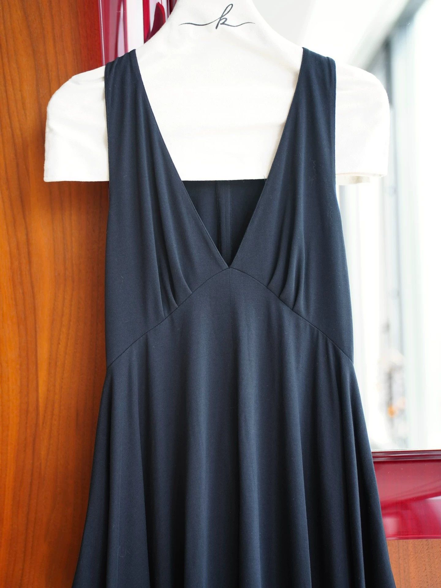 Balmain Balmain Vintage Deep V Tie-Strap Black Dress Size XS / US 0-2 / IT 36-38 - 8 Thumbnail