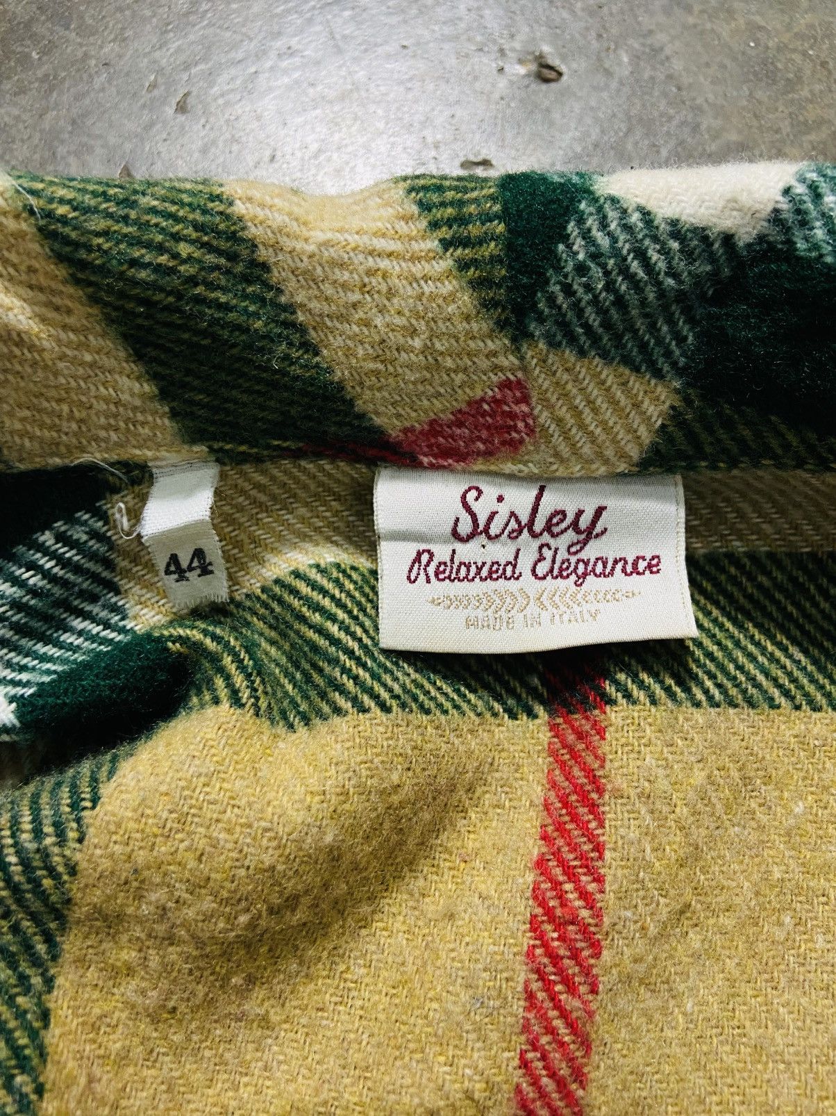 Sisley Vintage Sisley Plaid Fringe Shawl Collar Jacket Coat Size L / US 10 / IT 46 - 12 Thumbnail