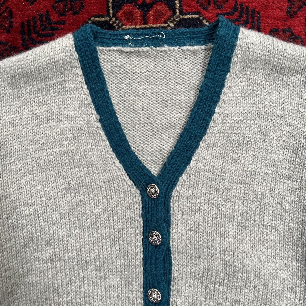 Vintage Vintage 1960’s Wool Knit Sweater /w chrome/distressing Size S / US 4 / IT 40 - 4 Thumbnail