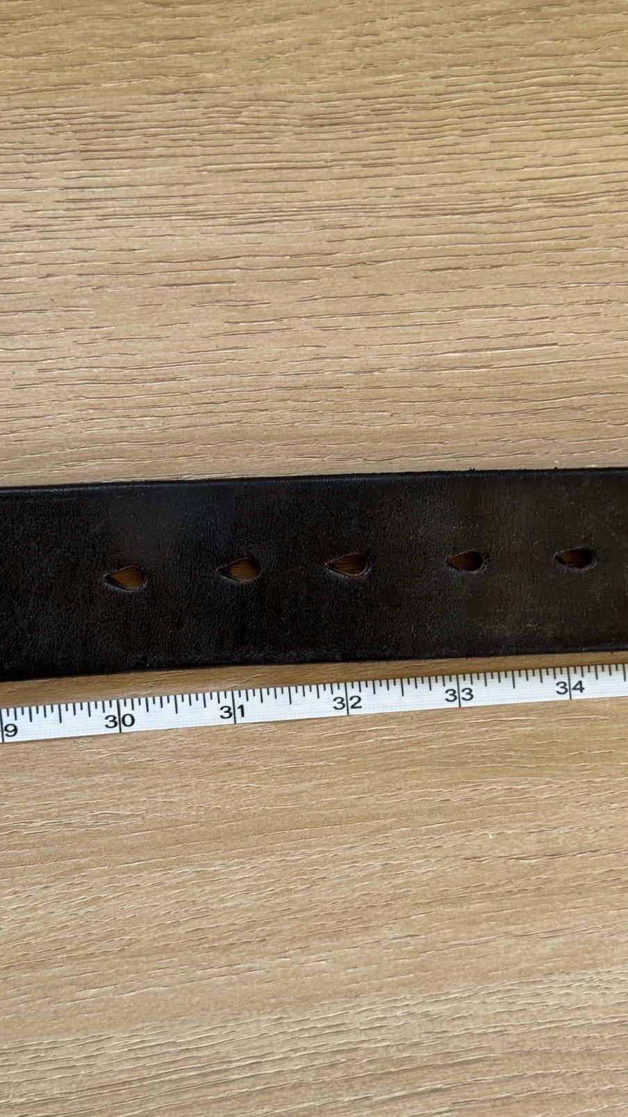 The Strike Gold THE STRIKE GOLD - BLACK LEATHER BELT SIZE 32 Size 32 - 6 Thumbnail