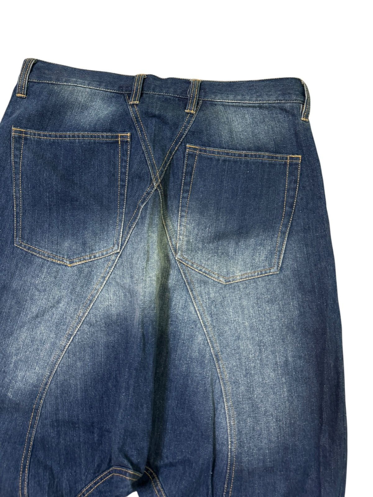 Japanese Brand Vintage Crotch Jeans Washed Detailing Cdg Inspired Size US 30 / EU 46 - 10 Thumbnail