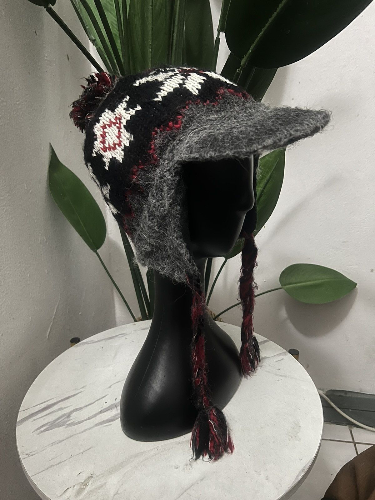SICK‼️MOHAIR WOOL PHENIX EAR FLAT BEANIE HAT