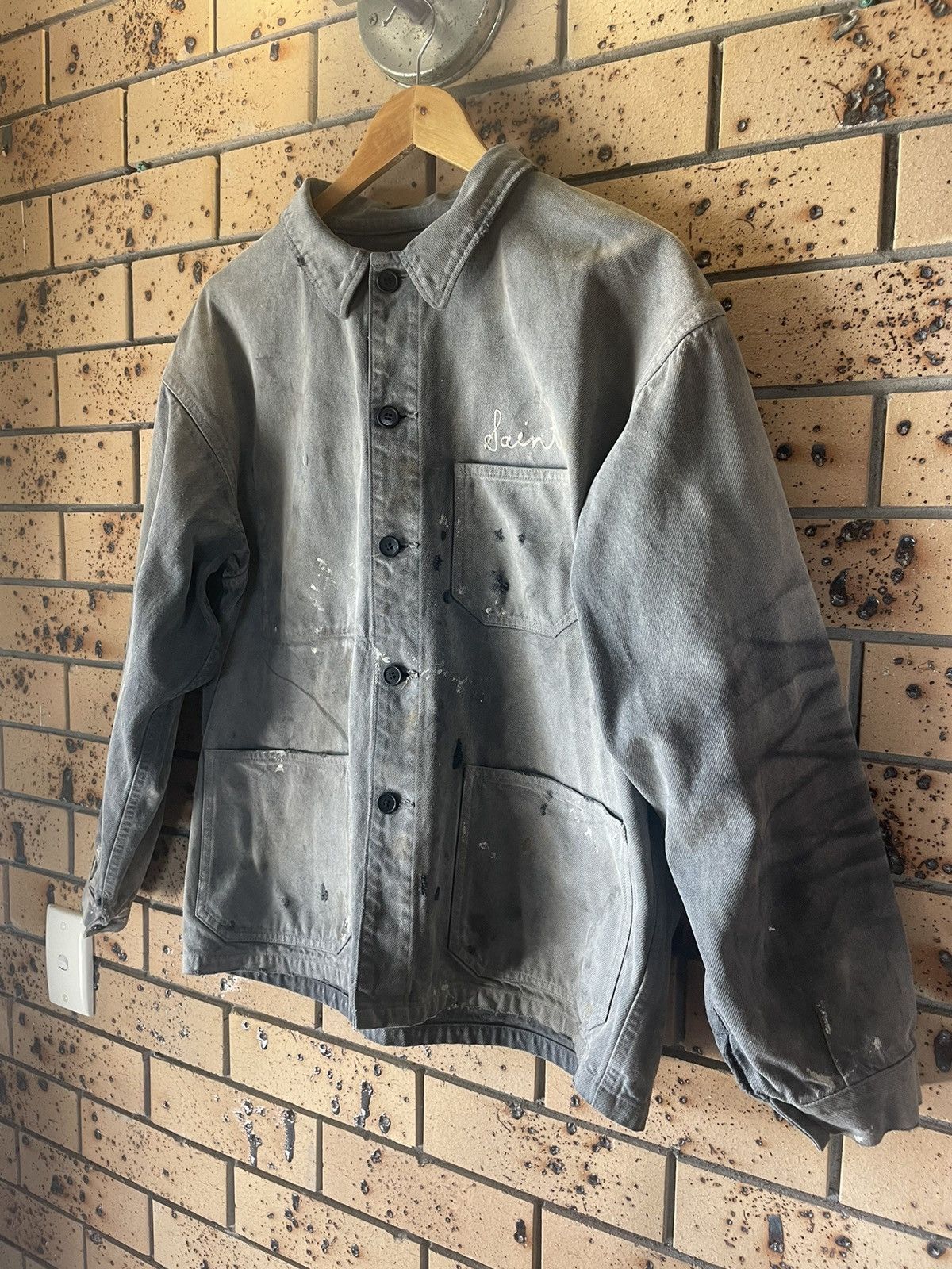 Saint Michael saint michael distressed coverall jacket Size US S / EU 44-46 / 1 - 2 Thumbnail