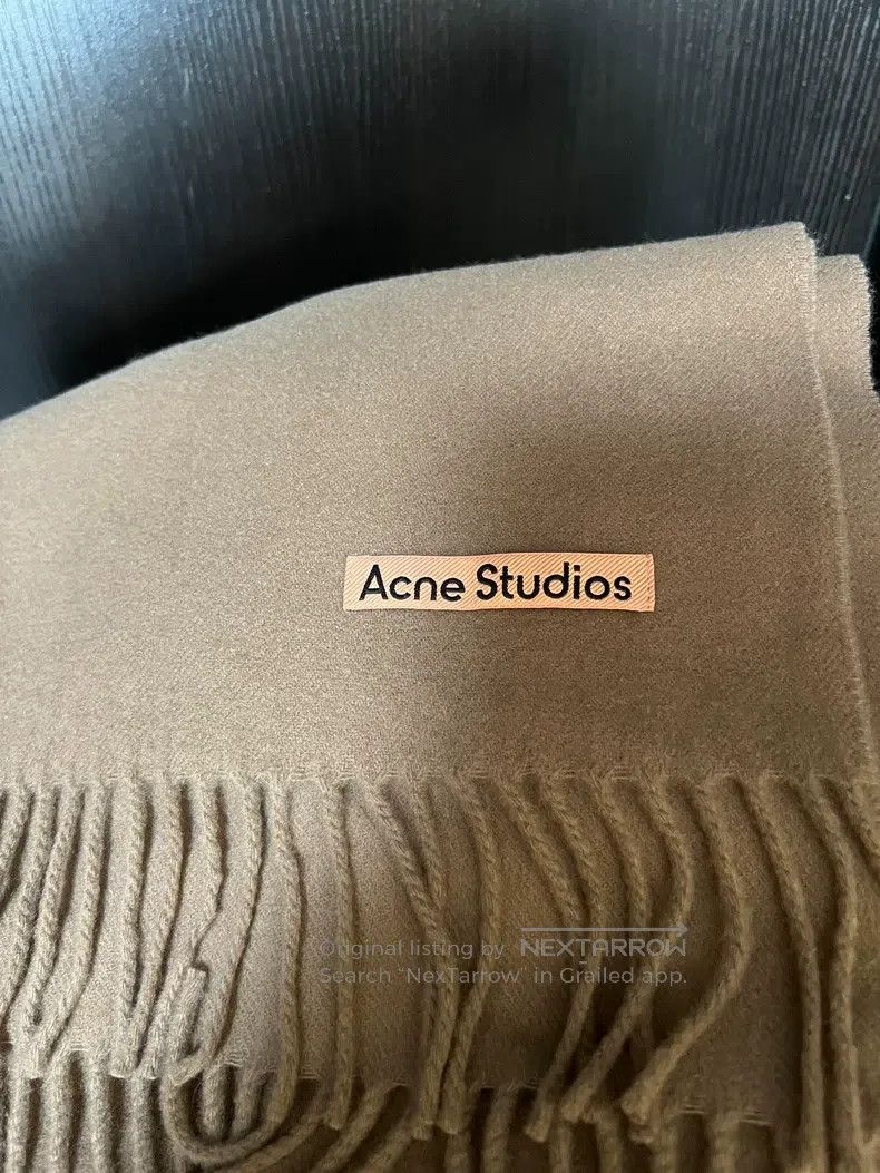 Acne Studios Acne Studios Brown Fringe Scarf - 100% Pure Wool Size ONE SIZE - 2 Thumbnail