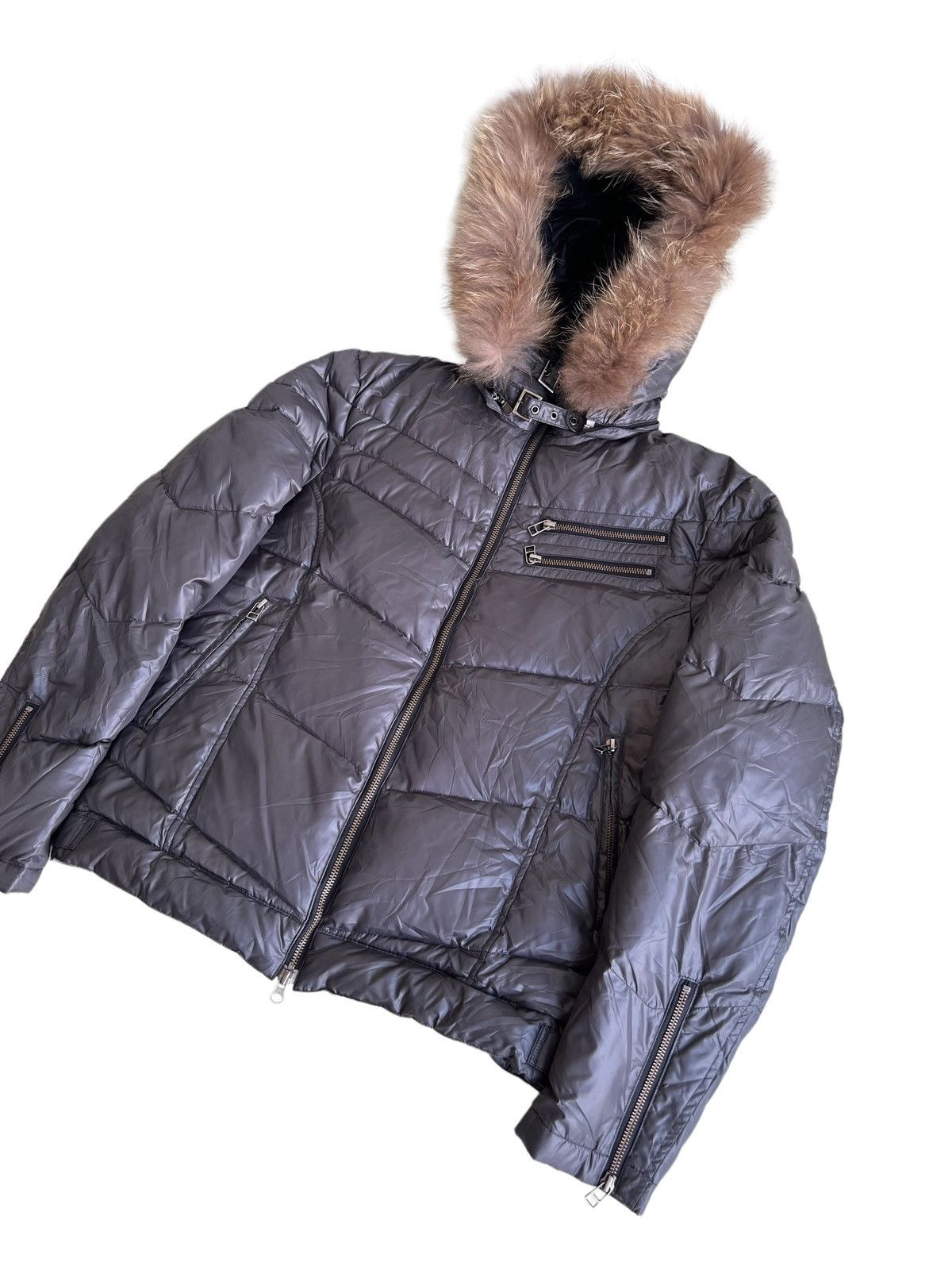 Yasuyuki Ishii 90s Racoon Fur Hoodie Eskimo Down Bomber Jacket Rupert 🇯🇵 Size US M / EU 48-50 / 2 - 3 Thumbnail