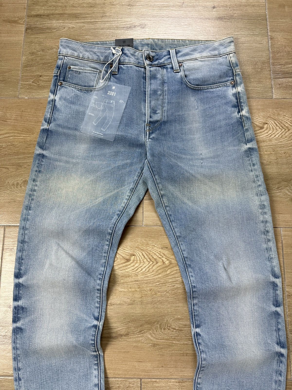 G-Star NEW🏷️ G-Star Raw 3301 Slim Denim Jeans Size US 32 / EU 48 - 2 Thumbnail