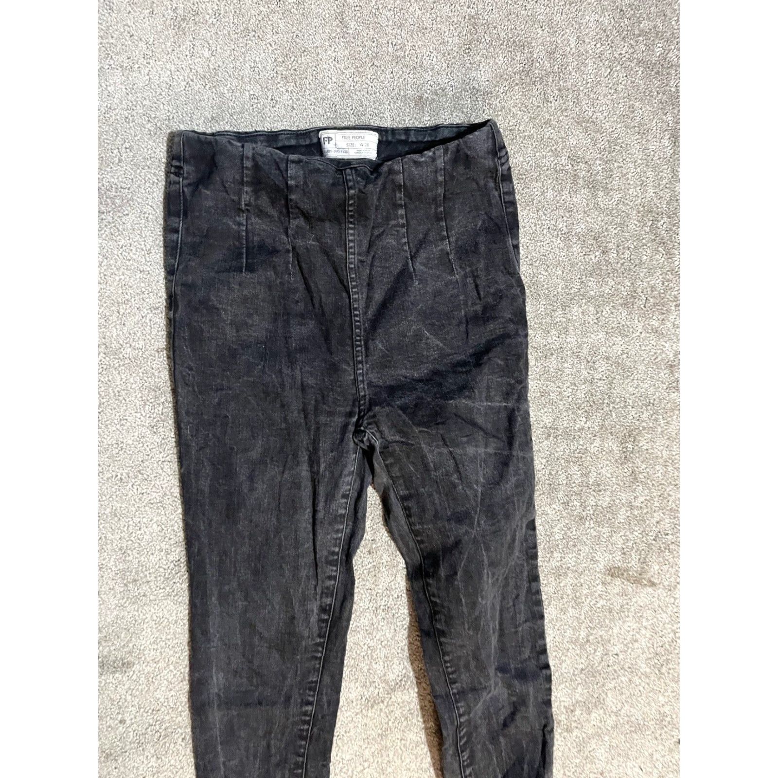 Free People Free People Jeans Black Women 28 Skinny High Rise Pull On 5-Pocket Denim Stretch Slim Vintage No (adjust if needed) Size 28" / US 6 / IT 42 - 2 Thumbnail