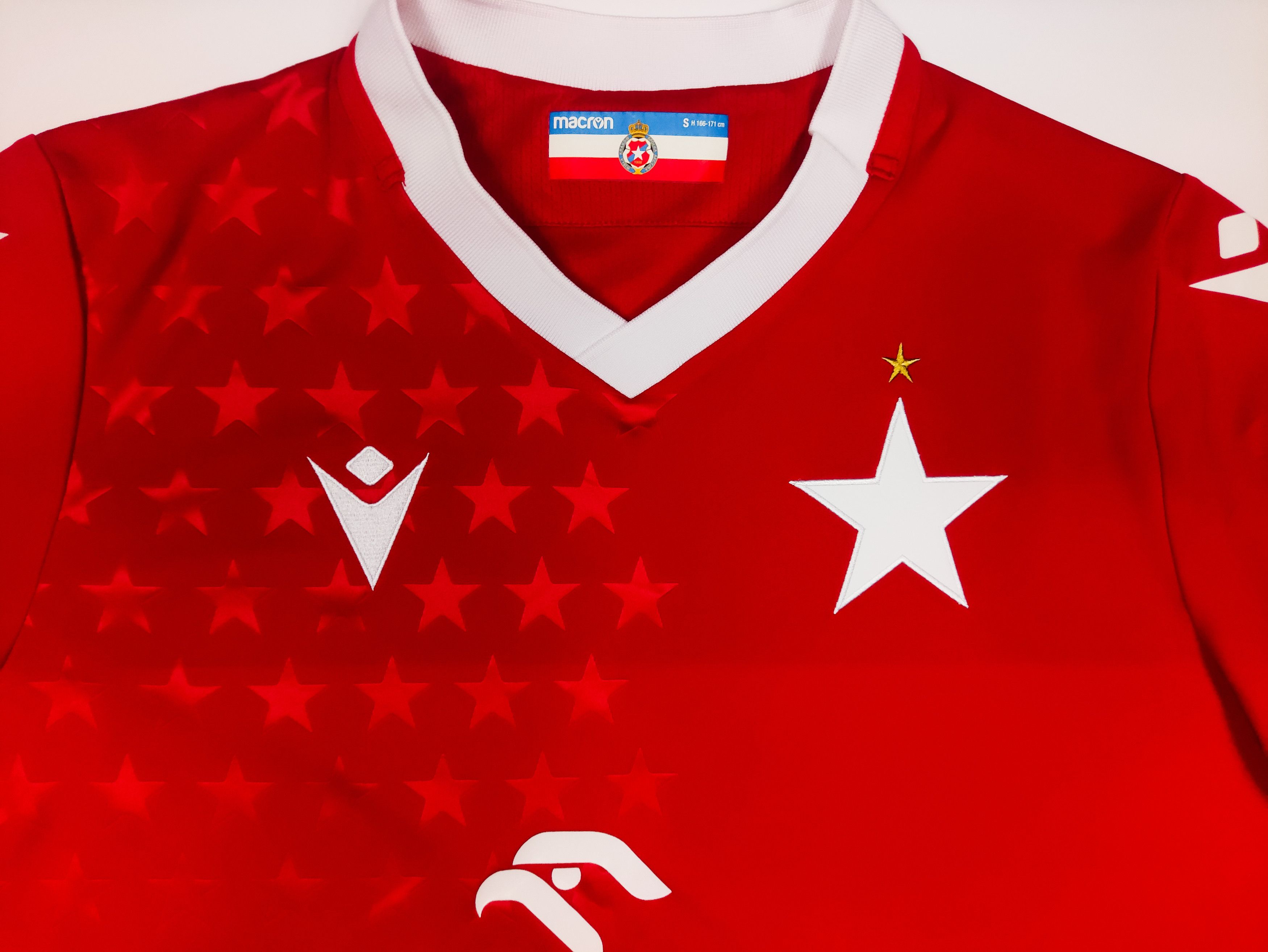 Macron Wisła Kraków 2022 2023 Macron Home Shirt Kit Jersey Size US S / EU 44-46 / 1 - 3 Thumbnail
