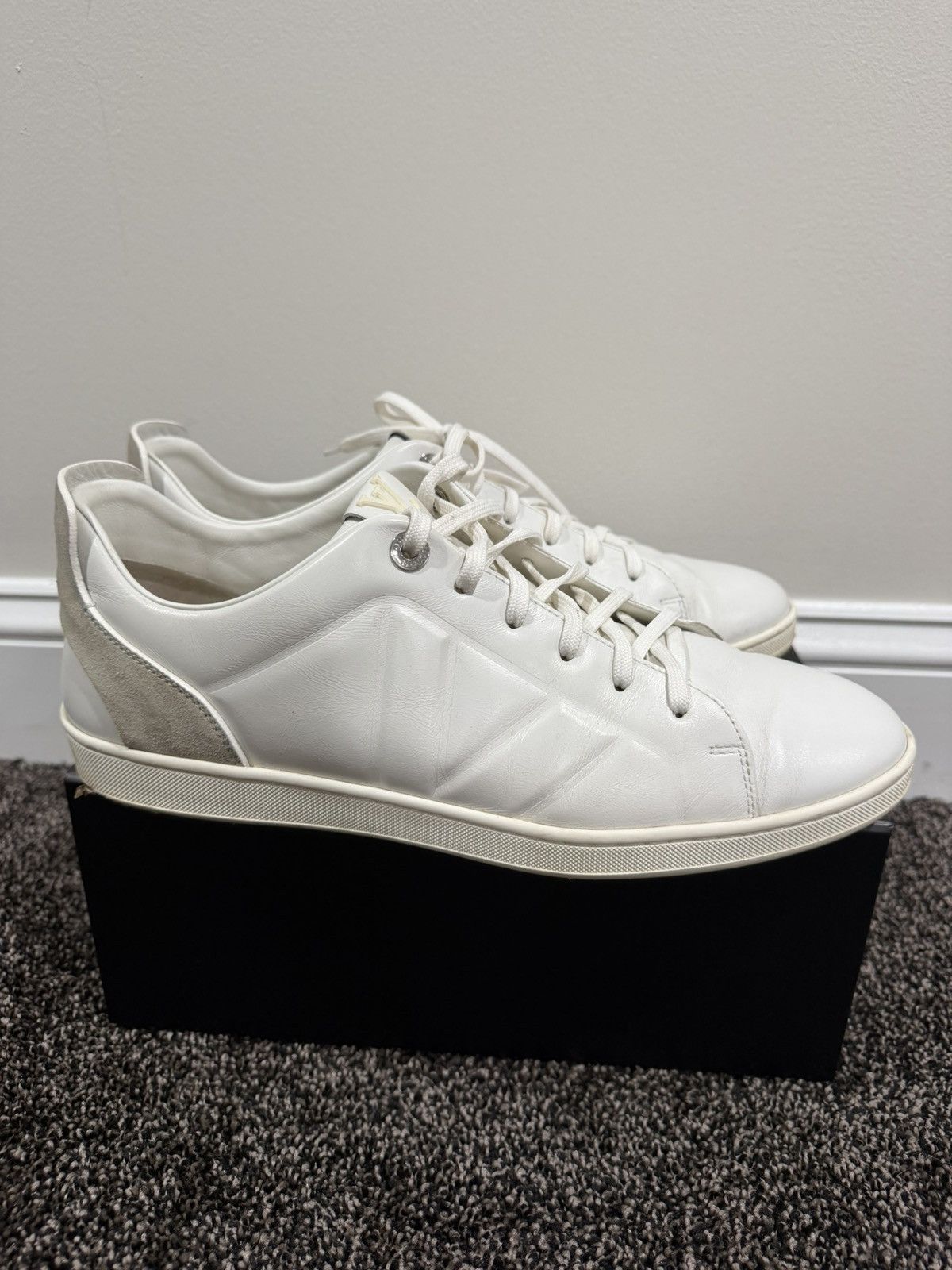 Louis Vuitton Louis Vuitton Fuselage LV Leather / Suede White Sneakers Size US 10 / EU 43 - 6 Thumbnail