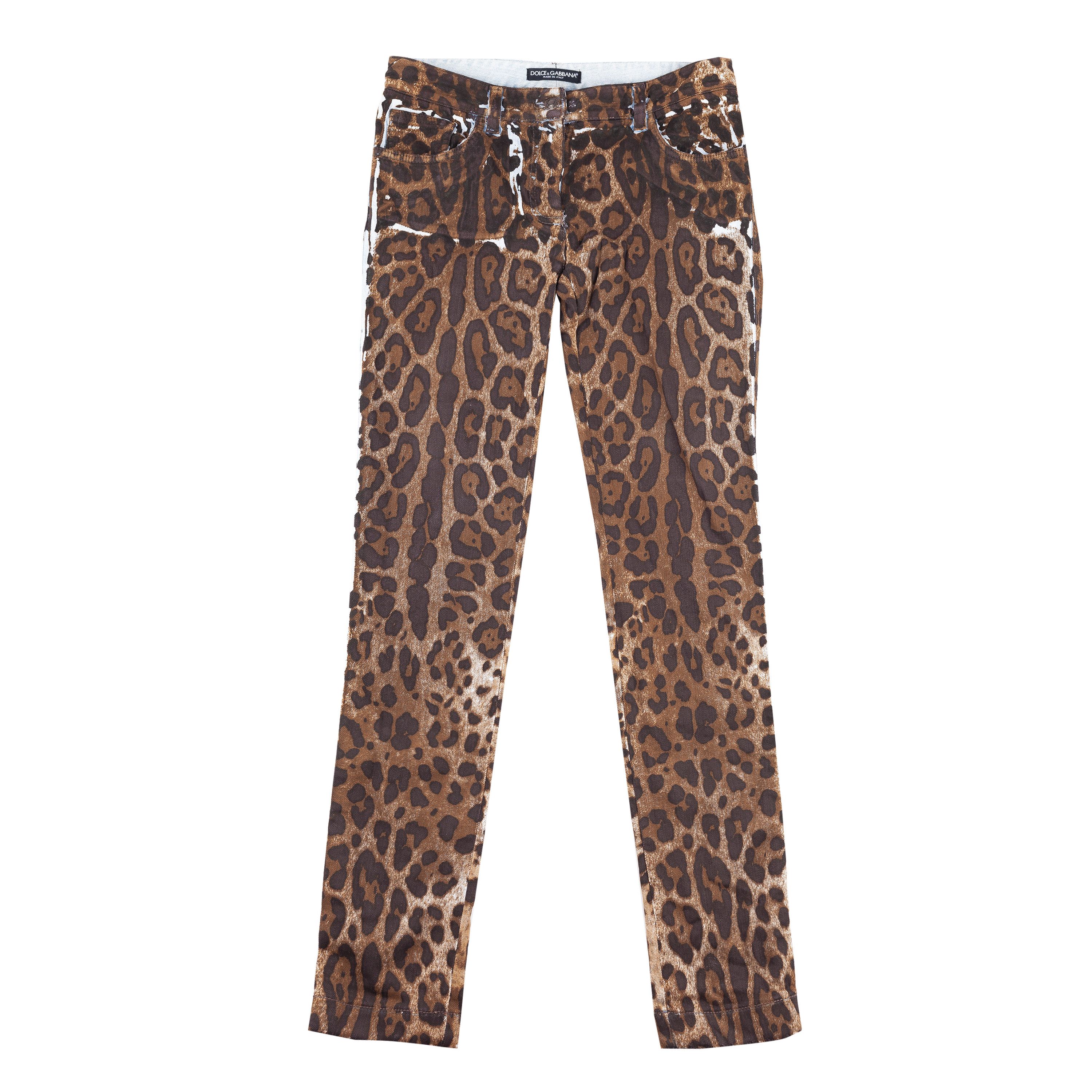 Dolce & Gabbana Dolce & Gabbana Cheetah Skinny Mid Rise Vintage Pants (S/M) Size 27" / US 4 / IT 40 - 1 Thumbnail
